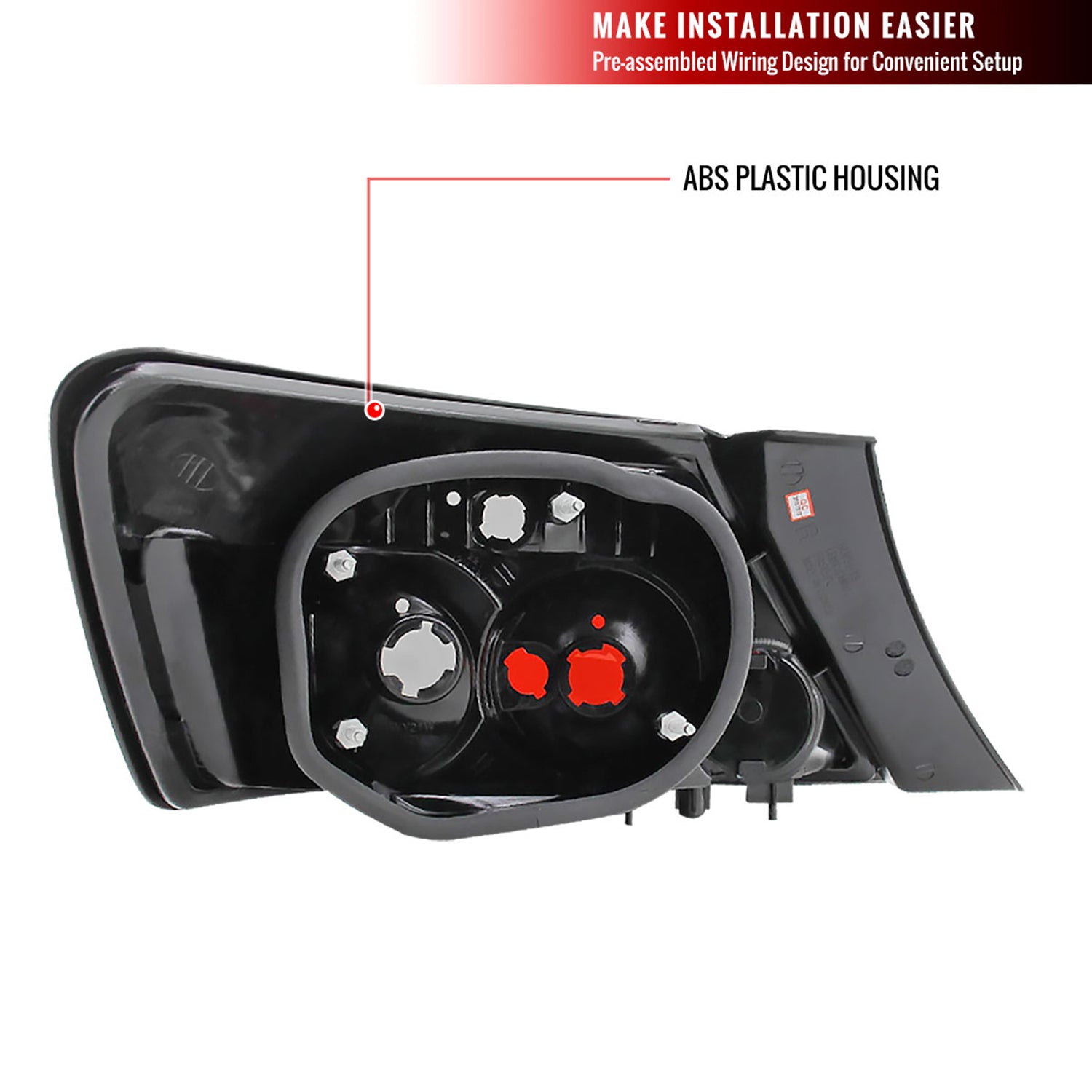 2006-2011 Honda Civic Coupe Tail Lights Matte Black Housing/Clear Lens