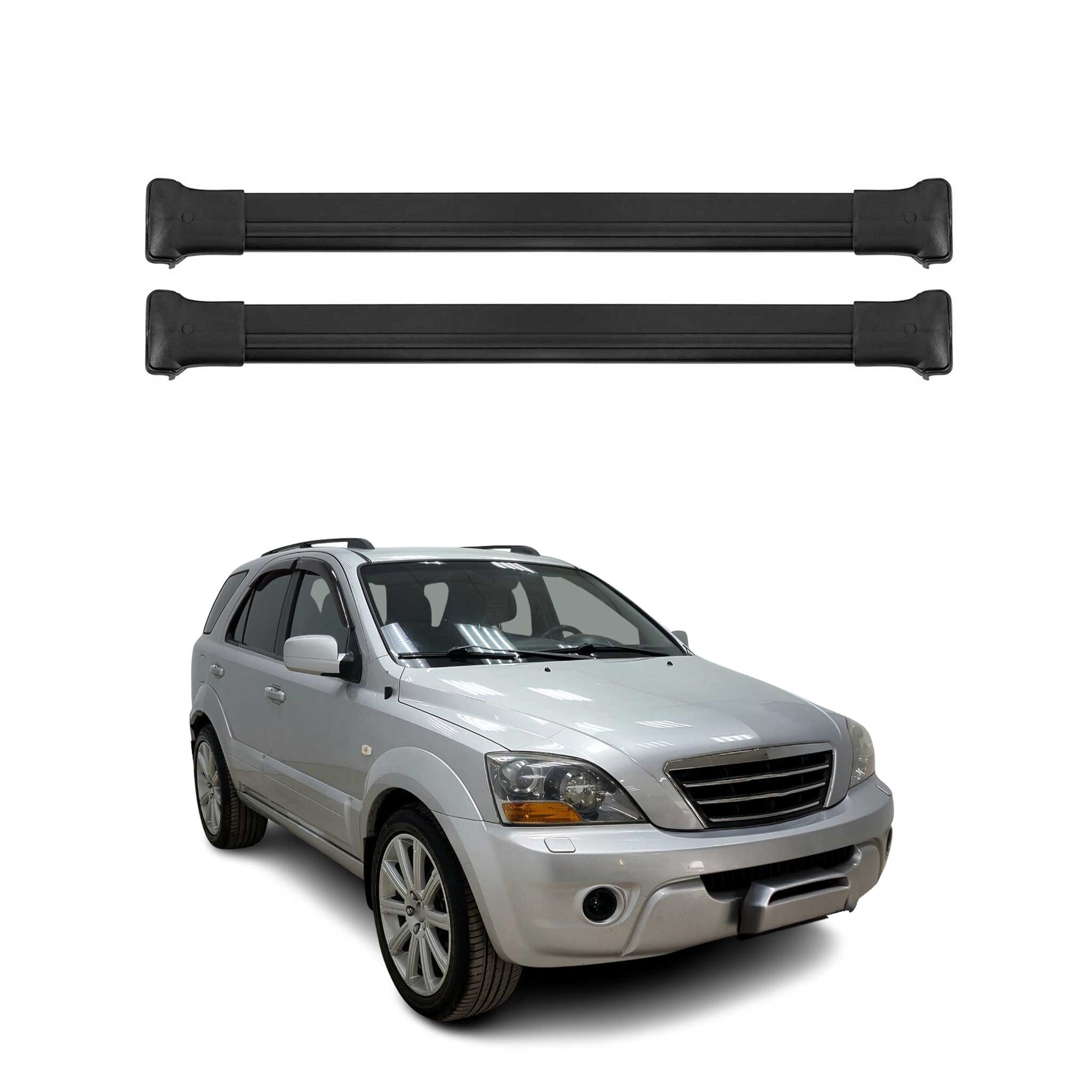 2003-2009 Kia Sorento Roof Rack Cross Bars Black