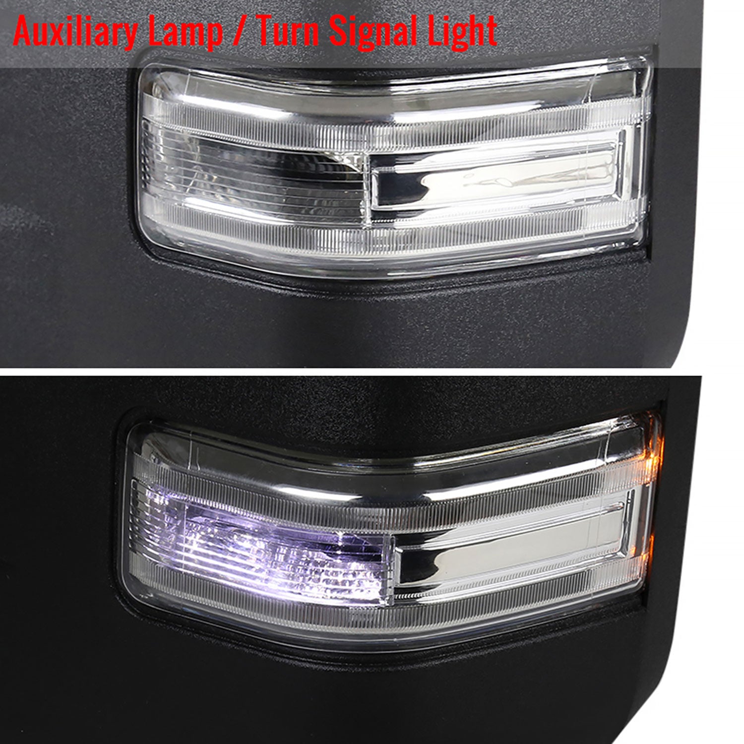 2015-2020 Ford F-150 Heated 8Pin/22Pin Chrome Towing Mirrors & Turn Signal