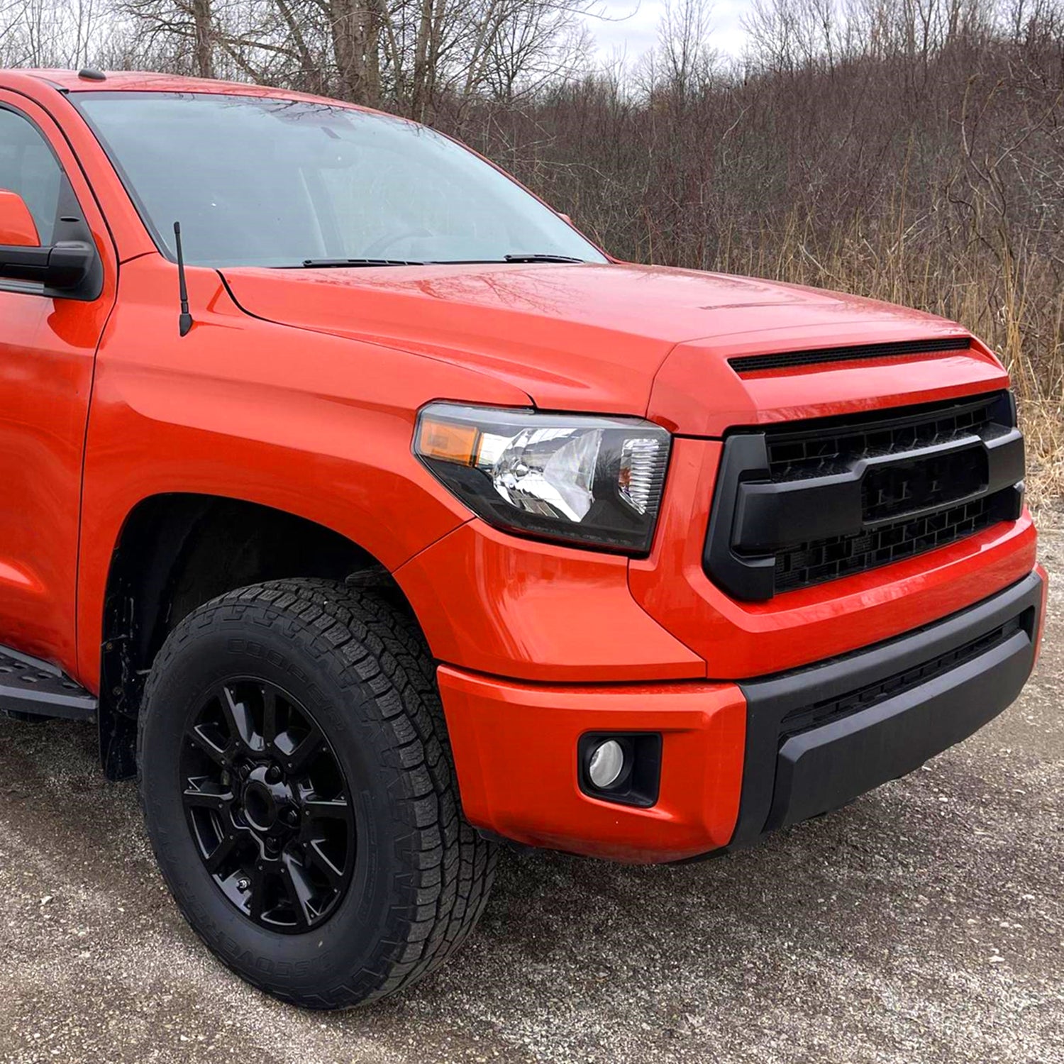 2014-2021 Toyota Tundra Factory Crystal Headlights Amber Reflectors Matt Black