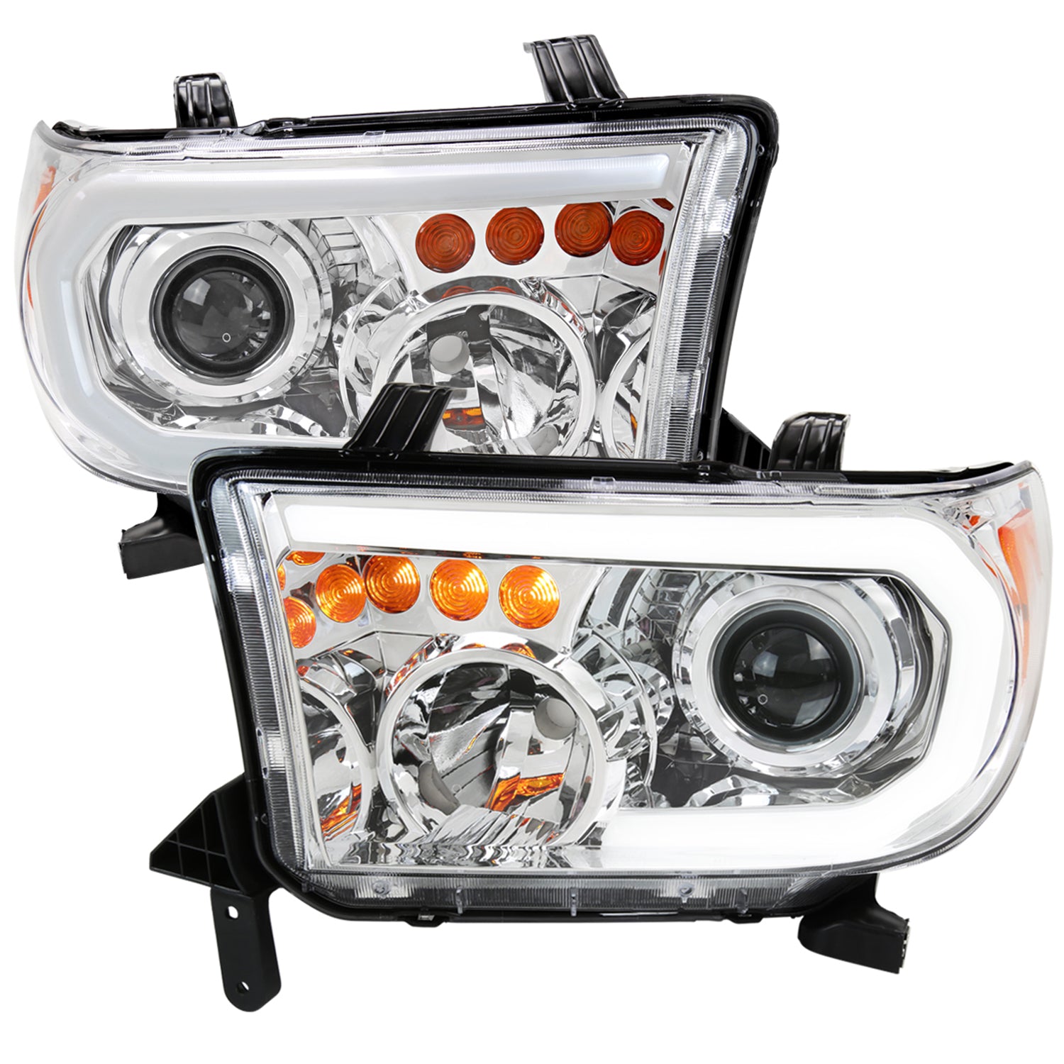 2007-2013 Toyota Tundra/ 08-2017 Sequoia Retro LED Headlights LED Signal Chrome