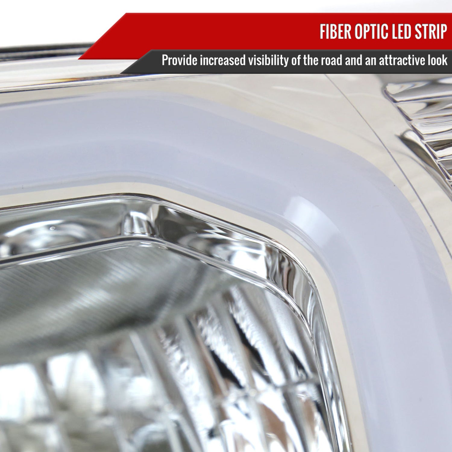 2012-2015 Toyota Tacoma LED Bar Factory Headlights Amber Reflector Chrome