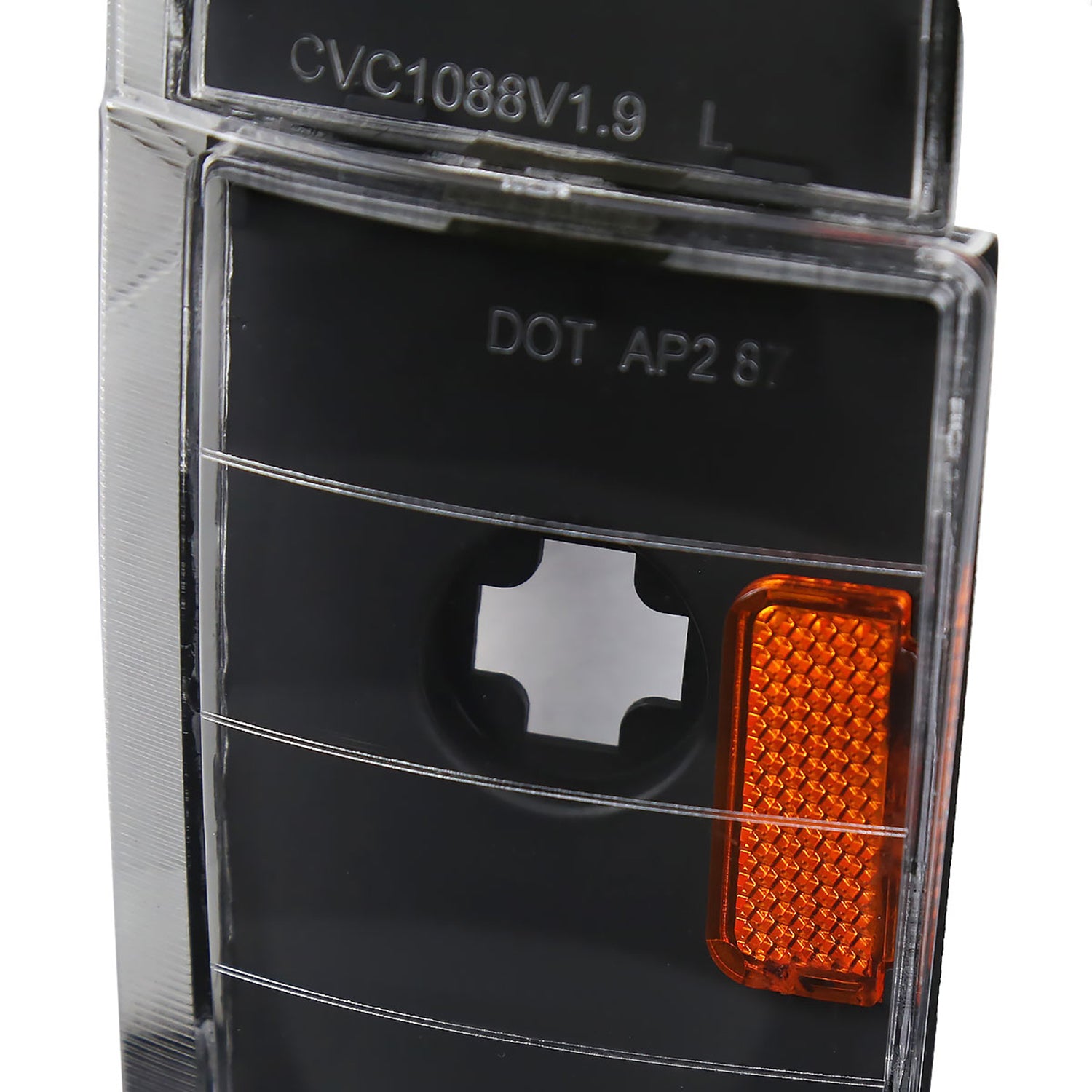 1988-1993 Chevy C/K Blazer/Tahoe/Silverado/Yukon Headlights Lights Set Black