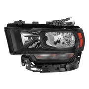 For Dodge RAM 2500 3500 2019-2024 Factory Style Crystal Headlight  Driver Side Only Black Housing Clear Lens
