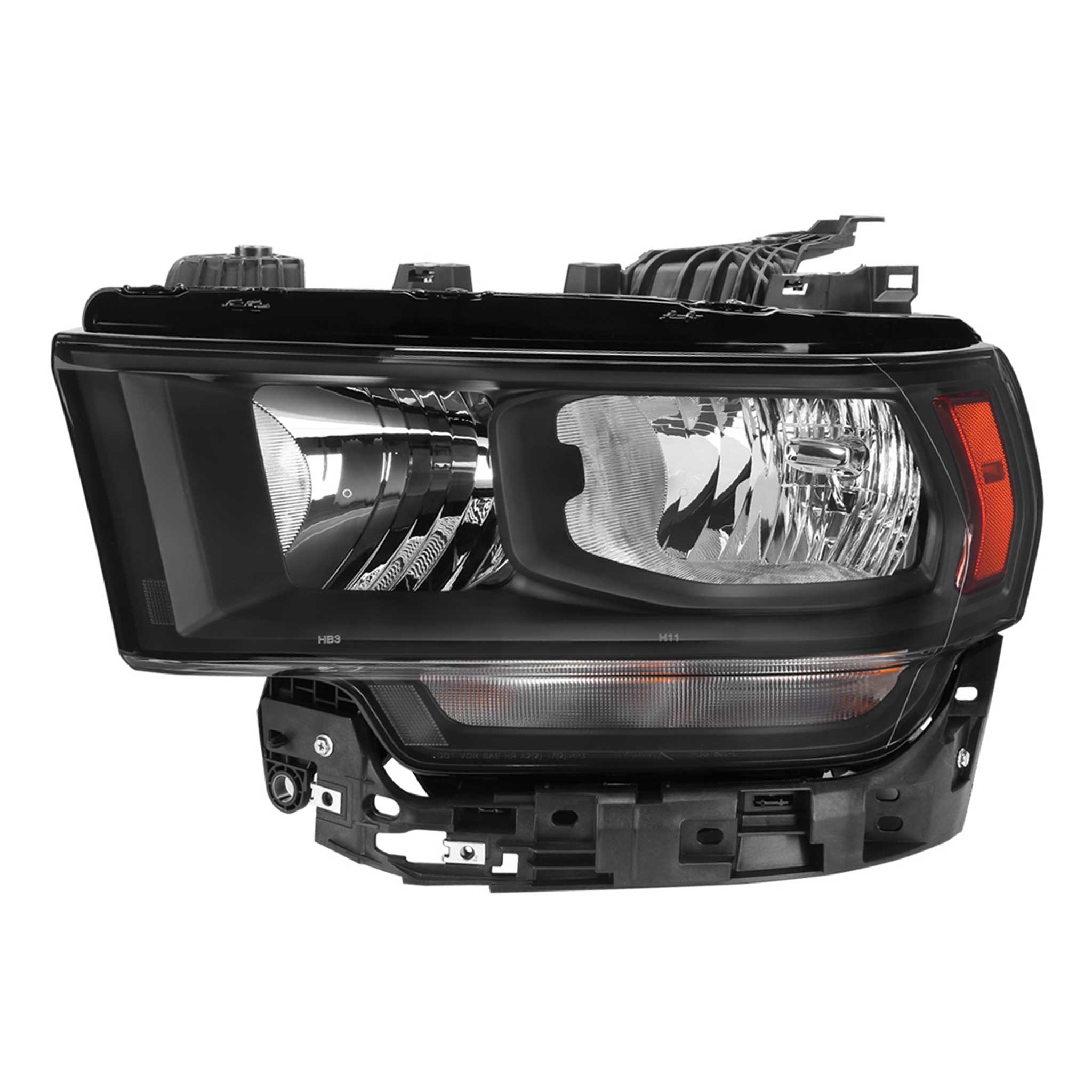 For Dodge RAM 2500 3500 2019-2024 Factory Style Crystal Headlight  Driver Side Only Black Housing Clear Lens