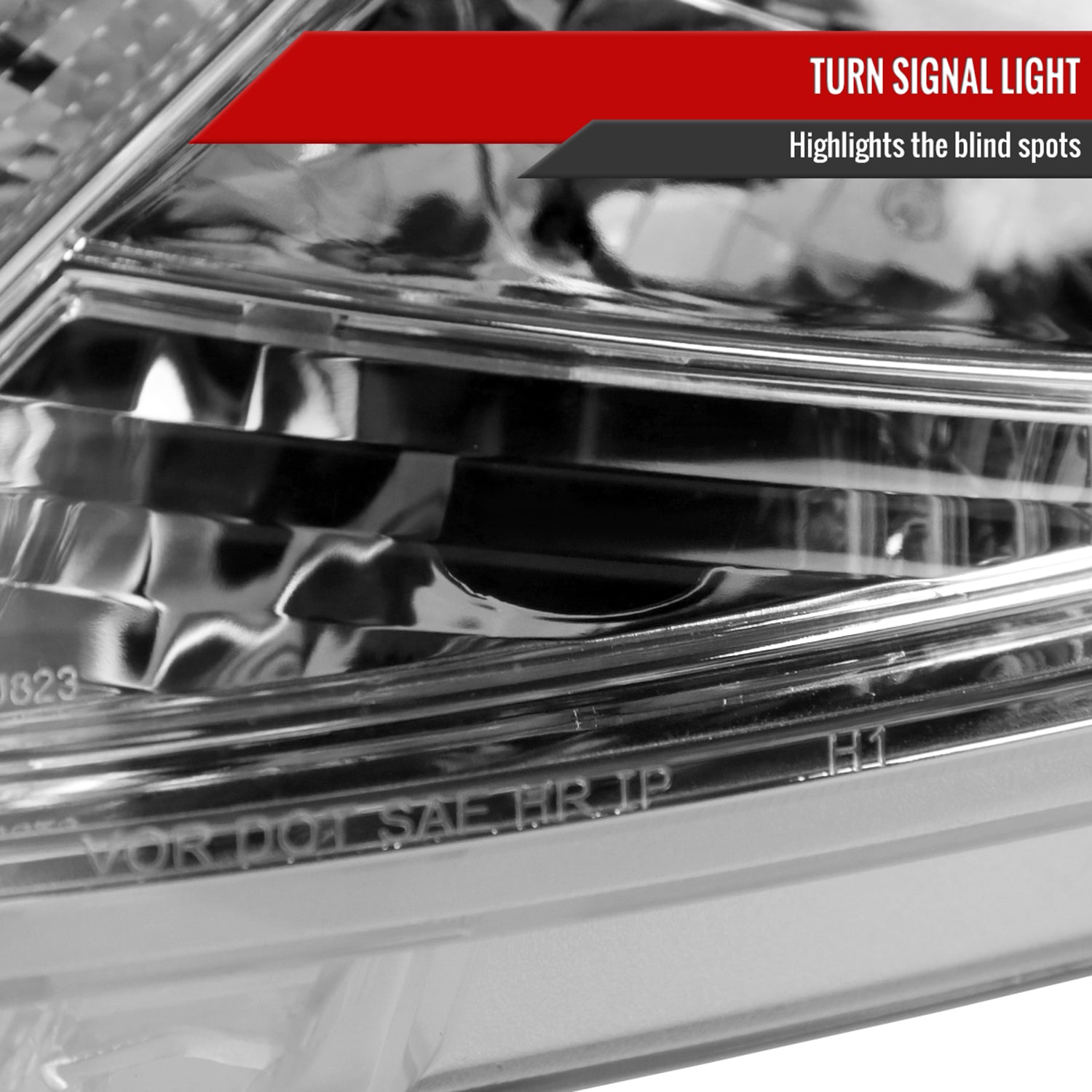2010-2012 Ford Fusion Projector Headlights w/ LED Light Strip Chrome/Clear
