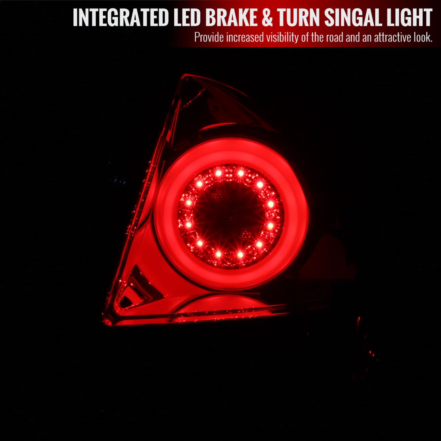 2006-2013 Chevy Impala/ 14-2016 Impala Limited LED Tail Lights Chrome/Red Smoke