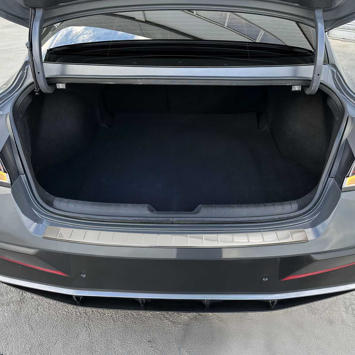 2019-2020 Hyundai Elantra Sedan Rear Bumper Sill Cover Guard Stainless Steel