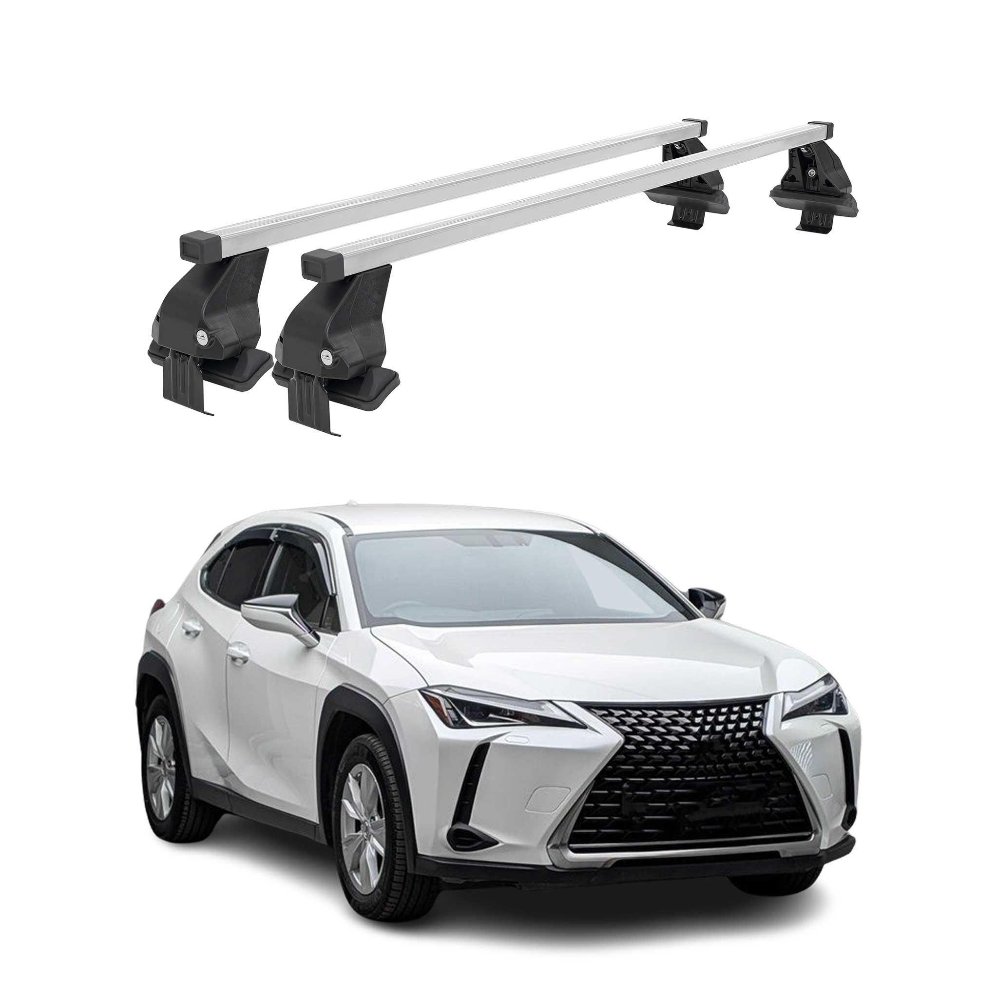 2019-2025 Lexus UX200 UX250h Roof Rack Cross Bars Silver