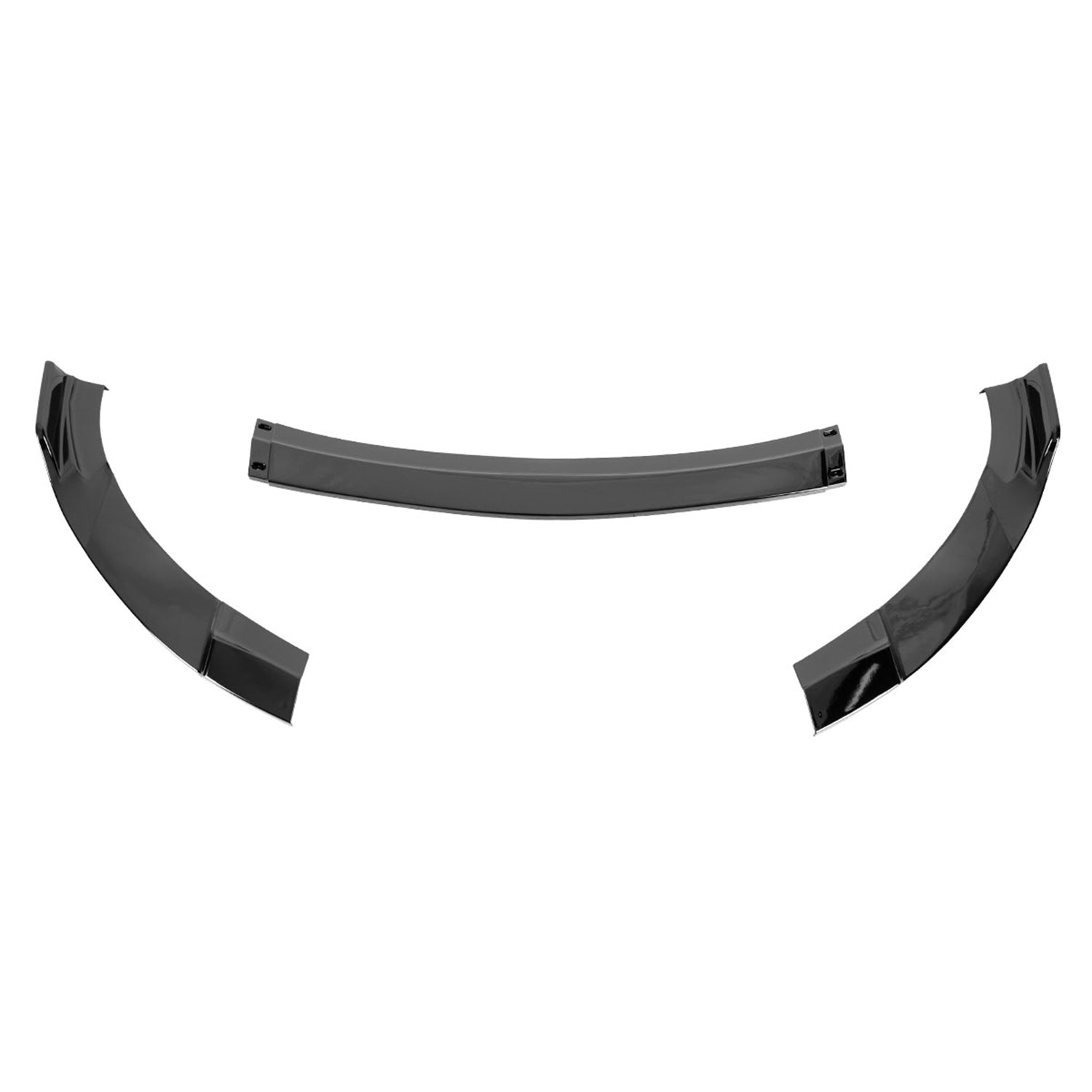 2012-2017 Hyundai Veloster Glossy Black 3Pcs Front Bumper Lip Splitter Kit