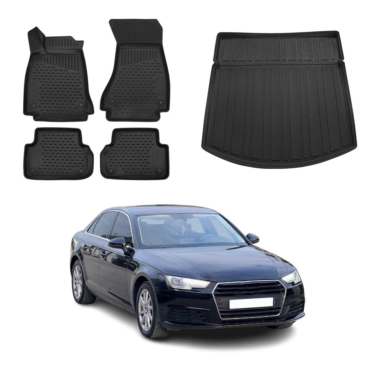 OMAC Floor Mats & Cargo Liners for Audi A4 B9 Sedan 2017-2024