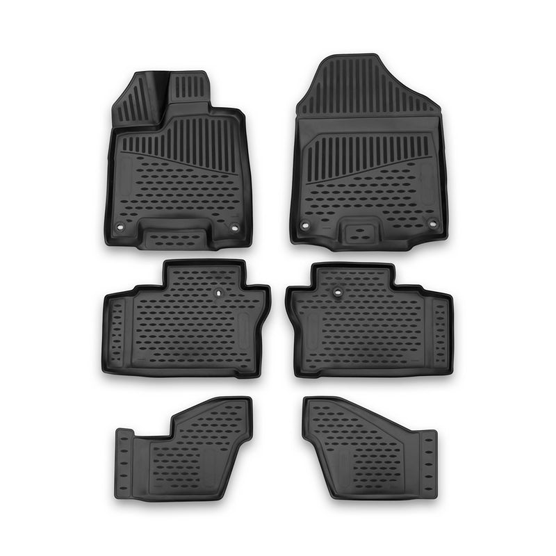 2016-2022 Honda Pilot Floor Mats Liners Full Set All Weather 7 Seats Black