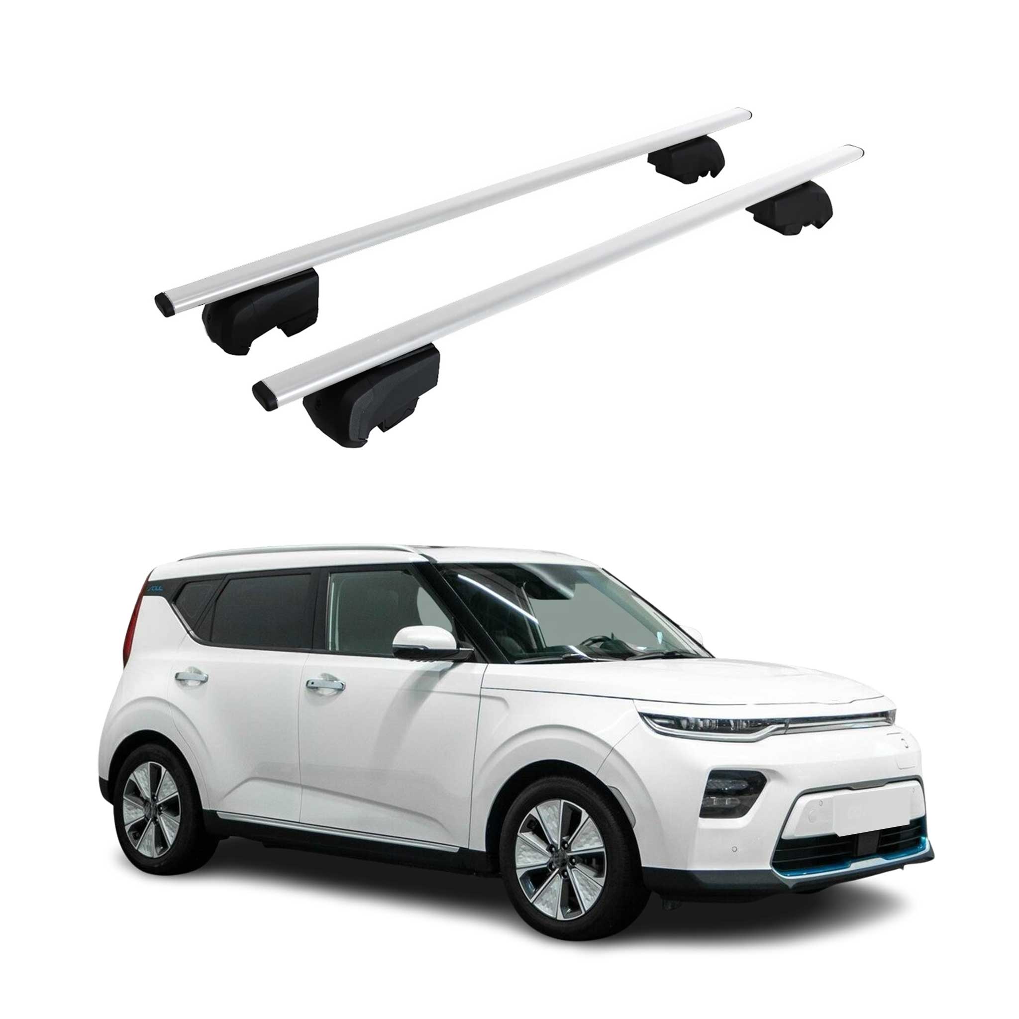 2020-2023 Kia Soul EV Roof Rack Cross Bars Silver