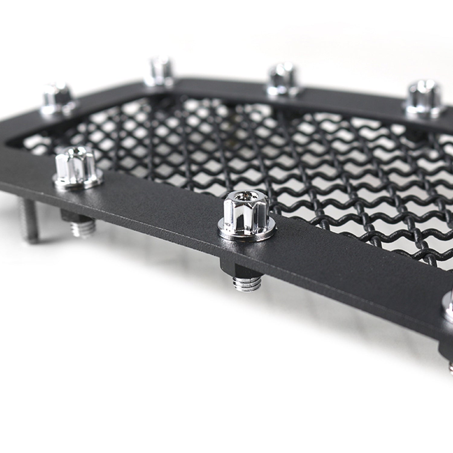 1999-2004 F-250/350/450/550/Excursion Rivet Black Steel 3PC Mesh Grille Insert