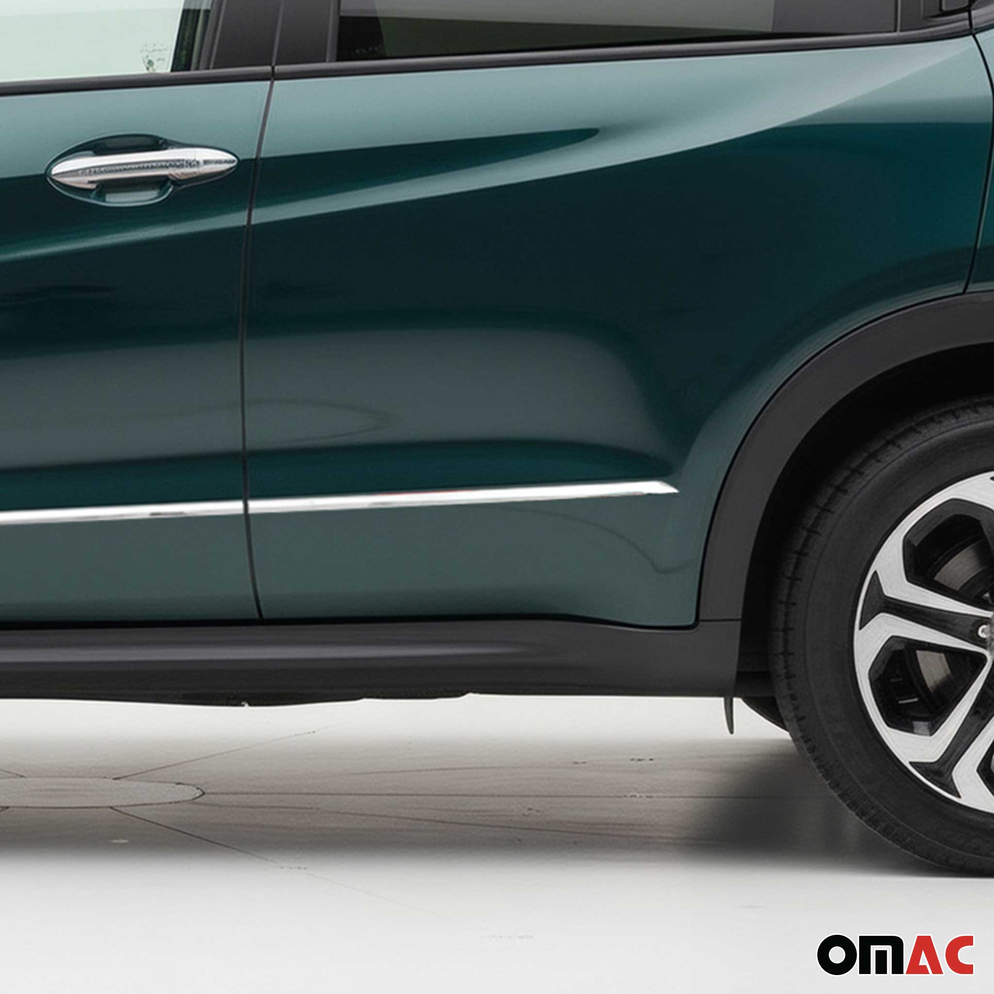 2016-2022 Honda HR-V Side Door Molding Trim Skirt Garnish Stainless Steel Silver 4 Pcs