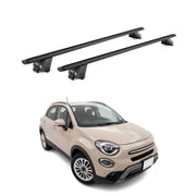 Roof Rack Cross Bars Luggage Carrier for Fiat 500X 2016-2023 Aluminium Black 2x