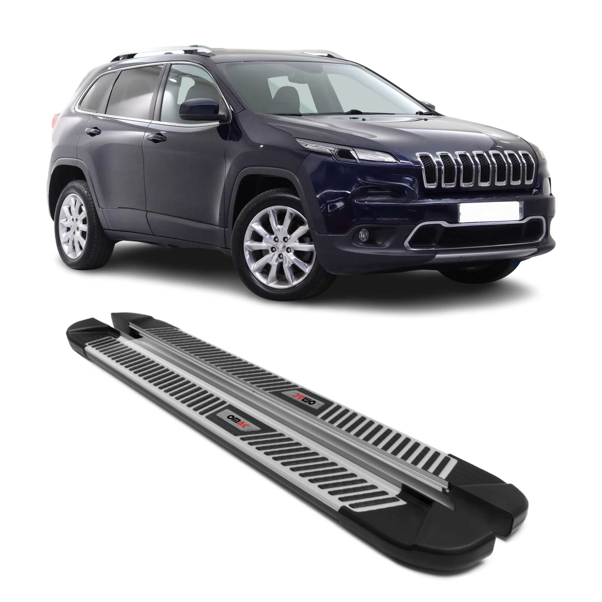 2014-2023 Jeep Cherokee Nerf Bar Side Step Running Boards Alu 2x