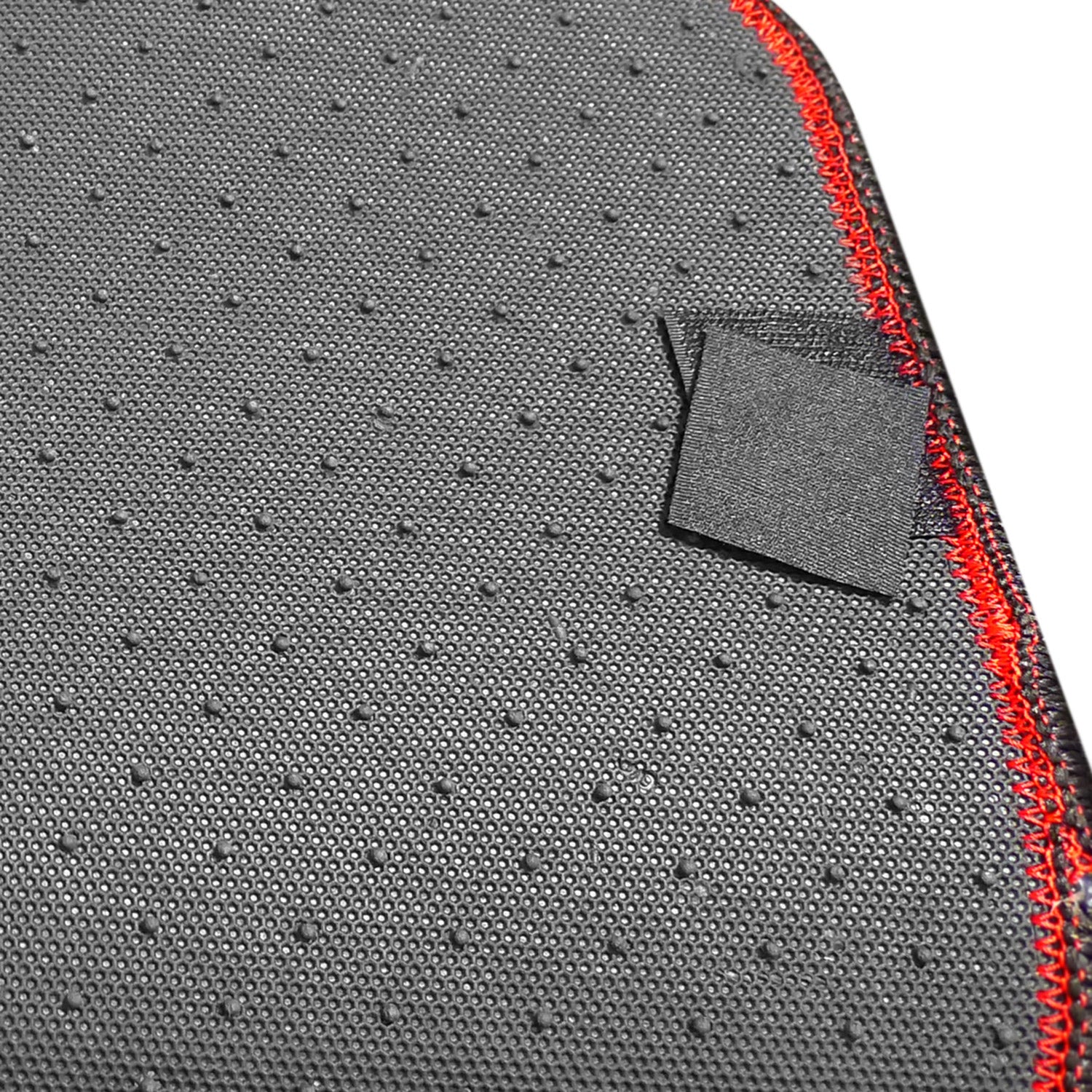 2006-2010 Honda Civic Coupe Black Carpet Floor Mats Red Stitching 4Pcs