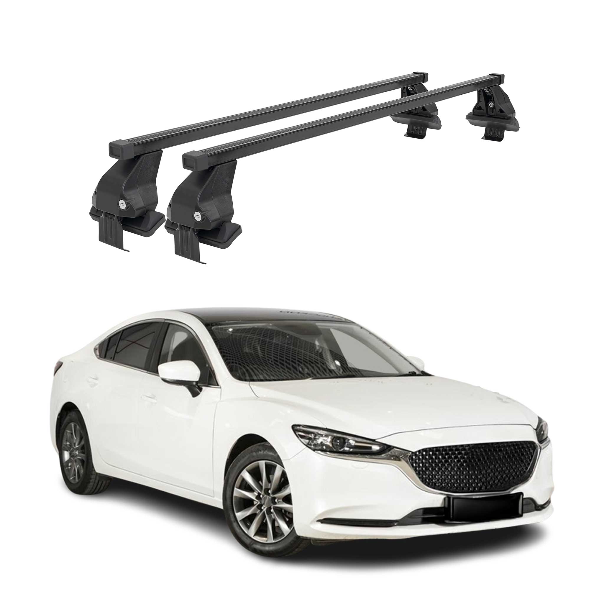 2018-2021 Mazda 6 Roof Rack Cross Bars Black