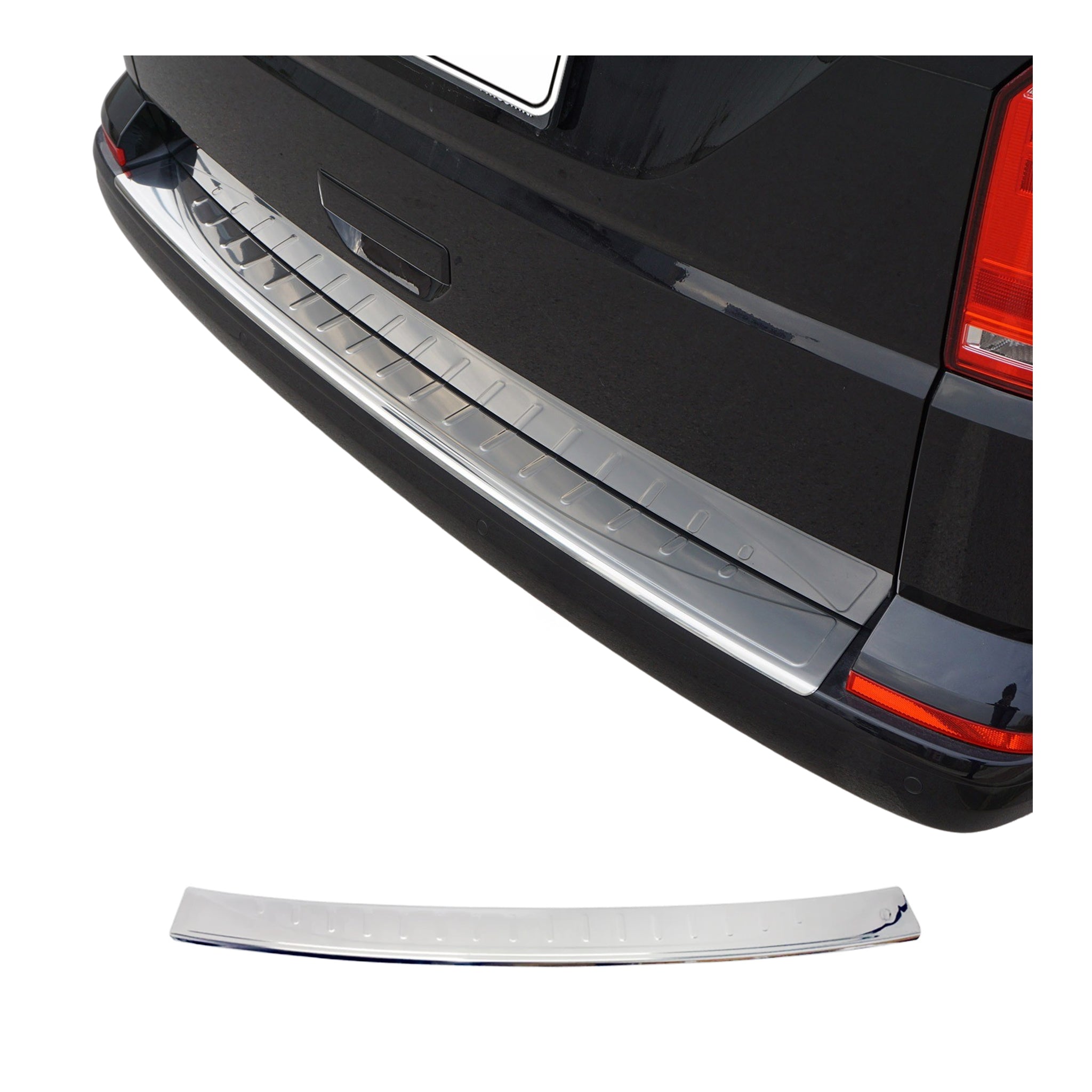 2015-2021 VW T6 Transporter Rear Bumper Guard Stainless Steel Glossy