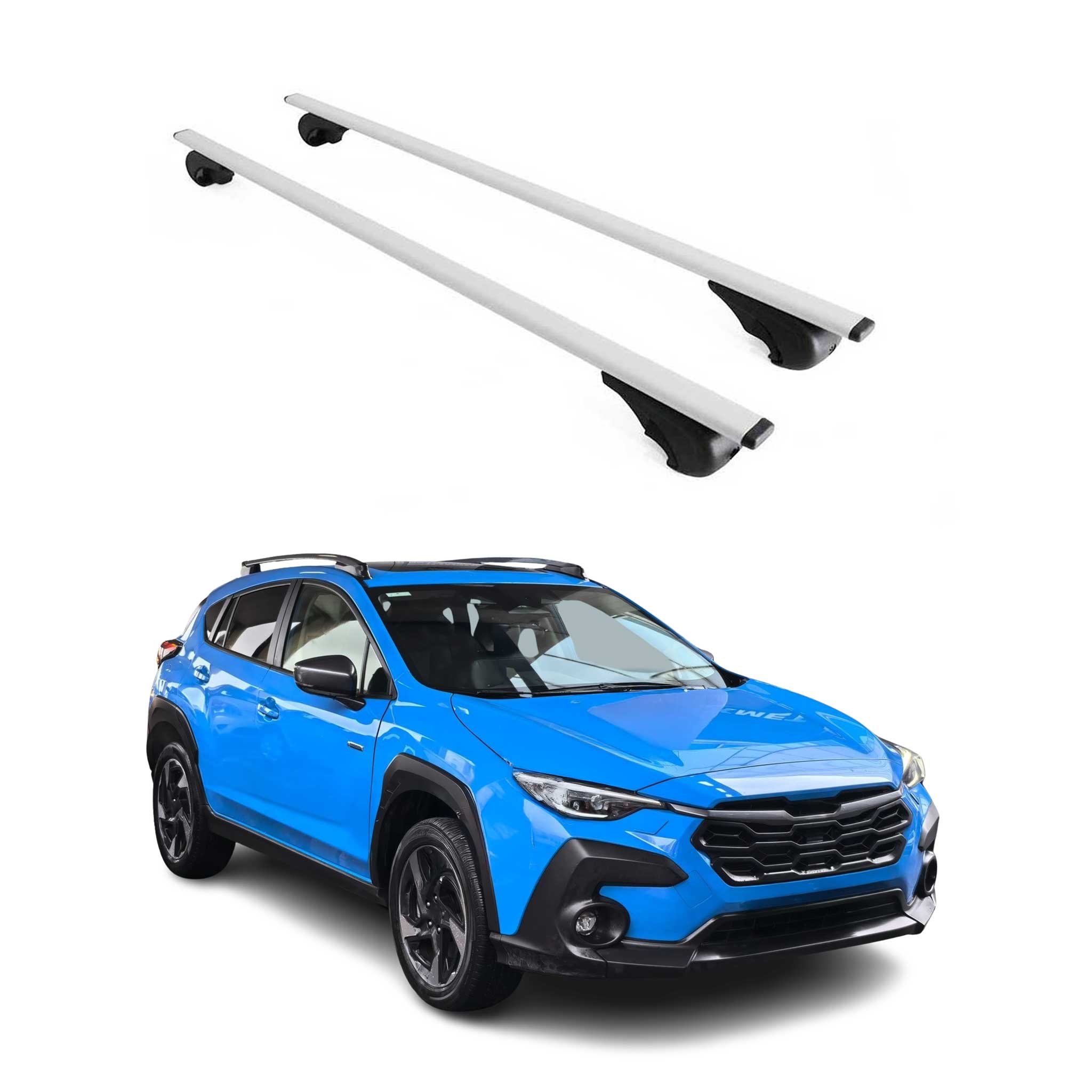 2018-2023 Subaru Crosstrek Roof Rack Cross Bars Silver