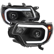 2012-2015 Toyota Tacoma LED CBar Projector Headlights LED Parking Light Black