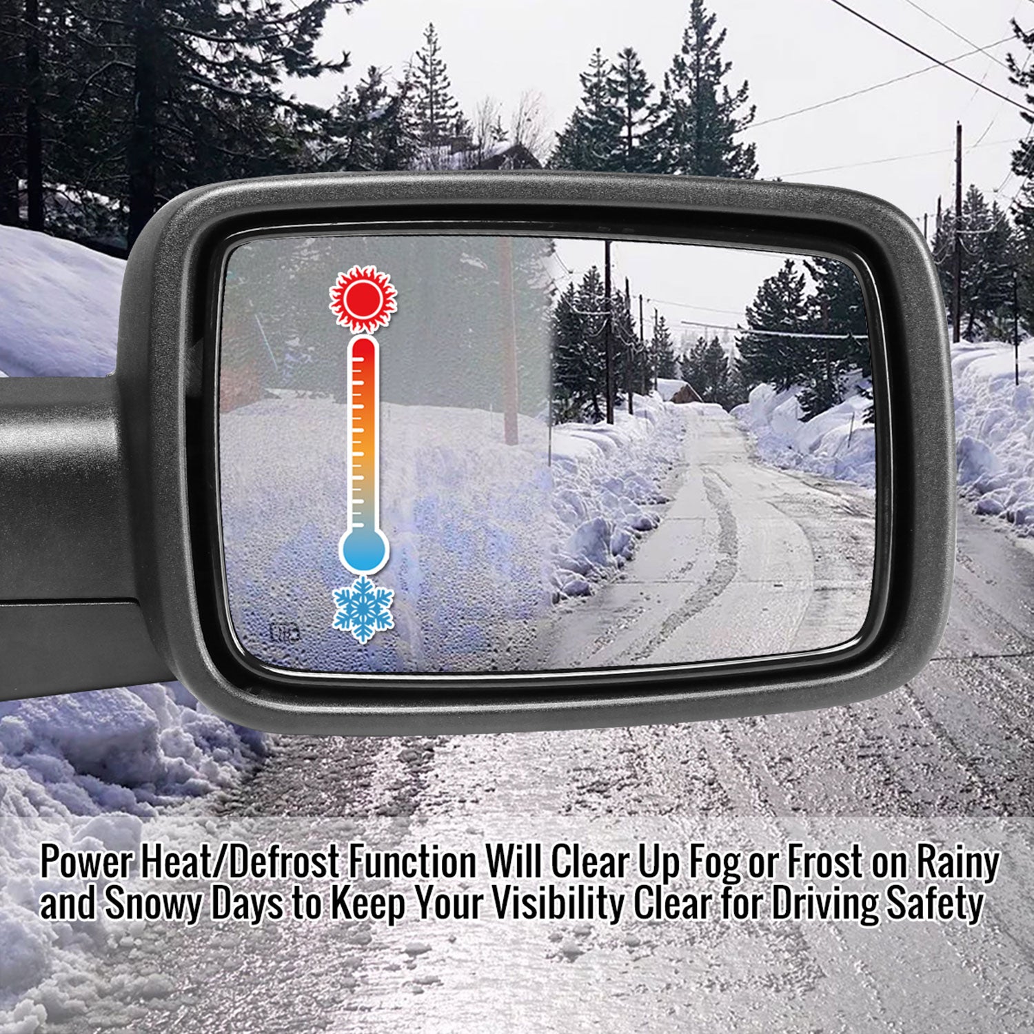 2014-2018 Chevy Silverado/ Sierra Chrome Heated Side Mirror & Puddle Passenger