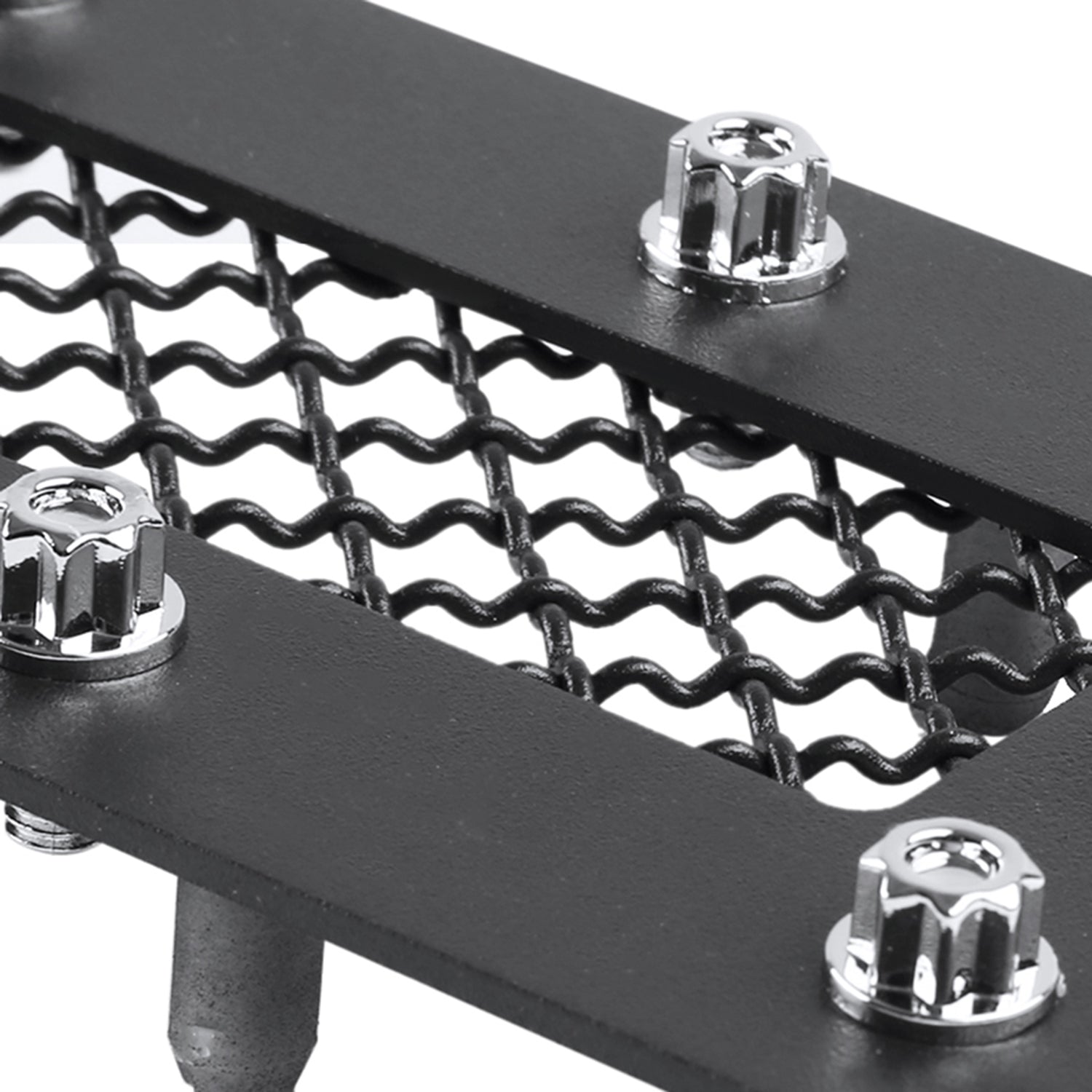 2014-2015 Chevy Silverado 1500 Rivet Steel 2PC Mesh Grille Insert Black V2