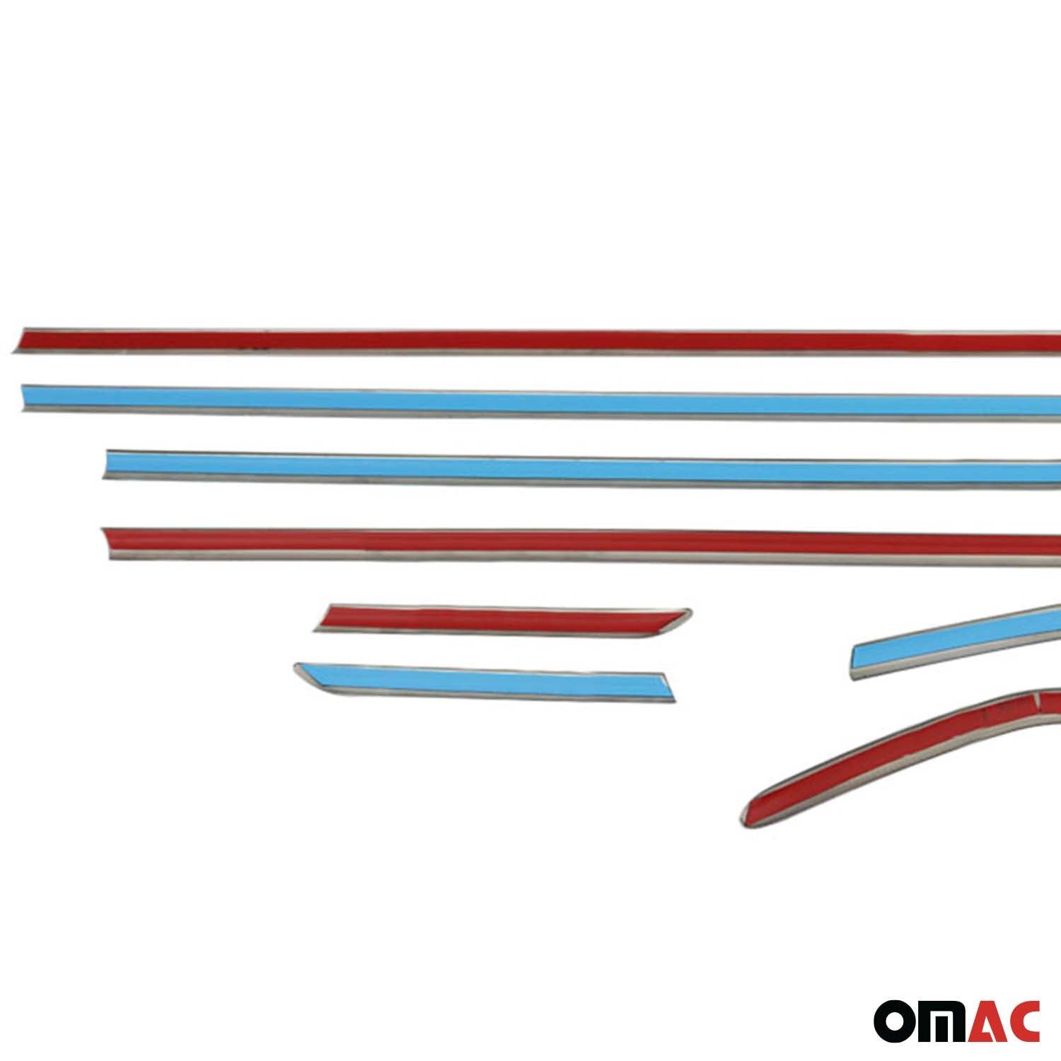 2012-2018 Ford Focus Hatchback 3.gen Window Molding Trim Streamer Stainless Steel Dark Chrome 8 Pcs