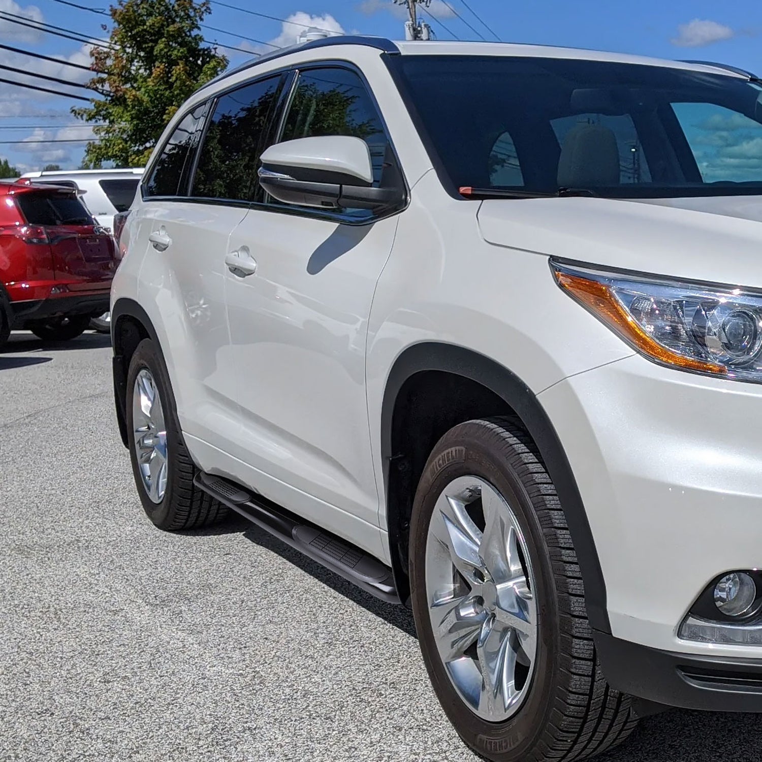 2020-2021 Toyota Highlander 3" Black Stainless Steel Side Step Nerf Bars