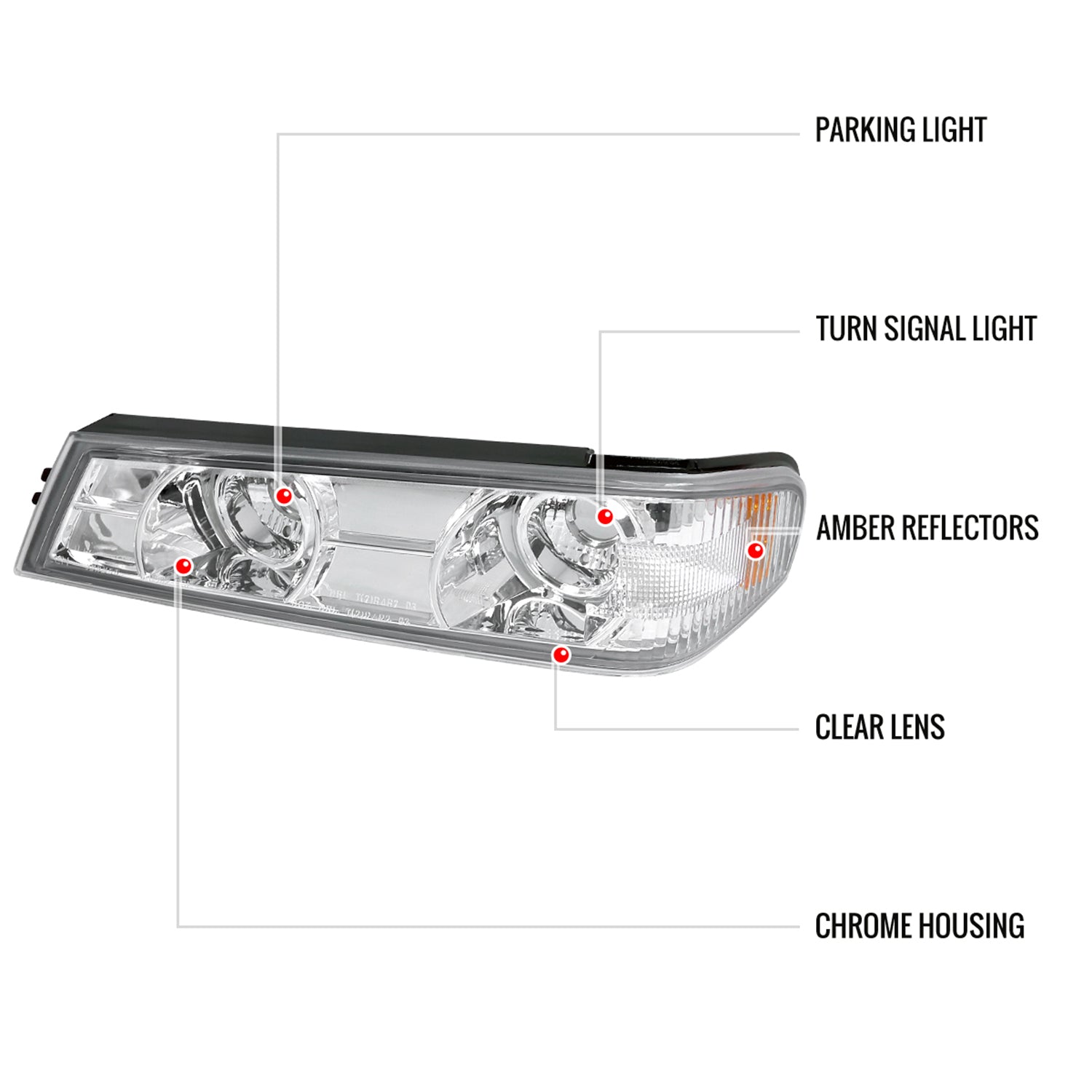 2004-2012 Chevy Colorado/GMC Canyon Headlights Corner Signal Lights Chrome