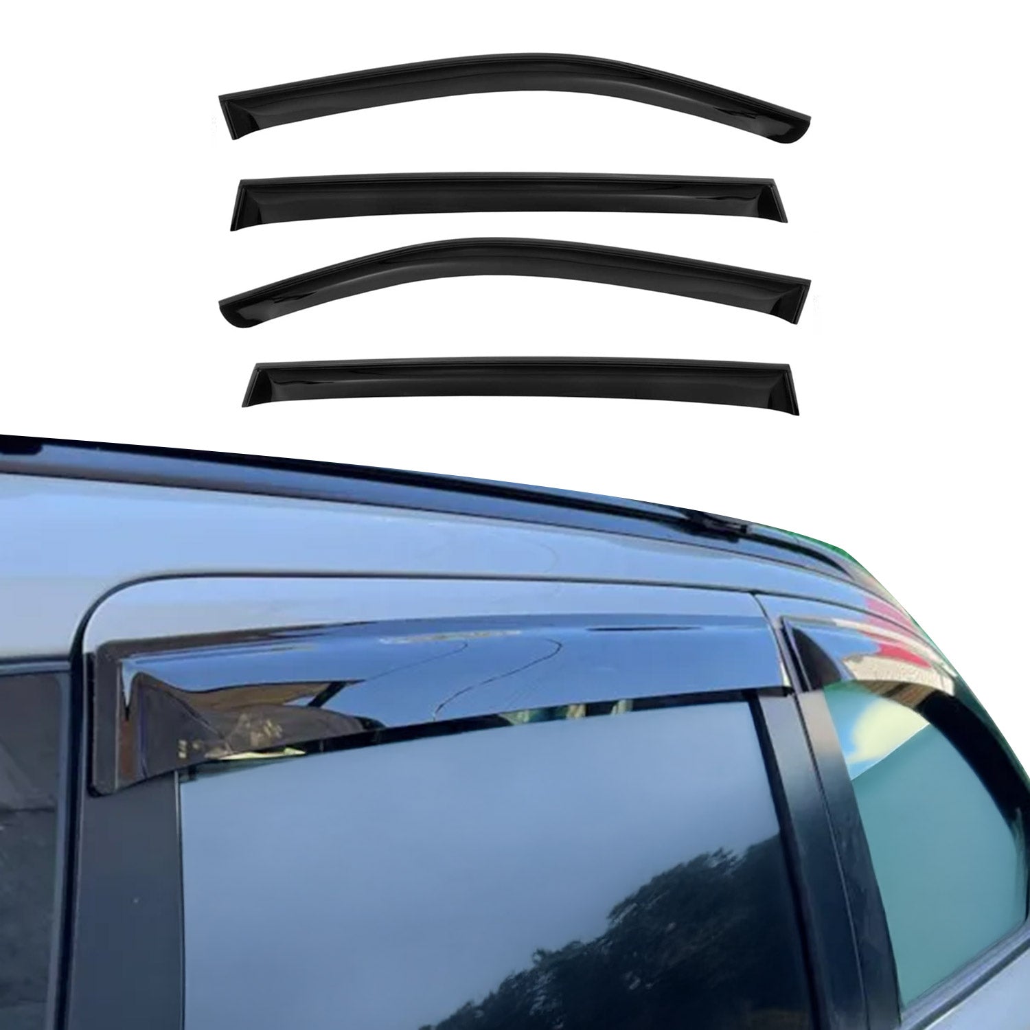 2014-2020 Mitsubishi Outlander Window Visor Vent Rain Deflector 4Pcs Smoke
