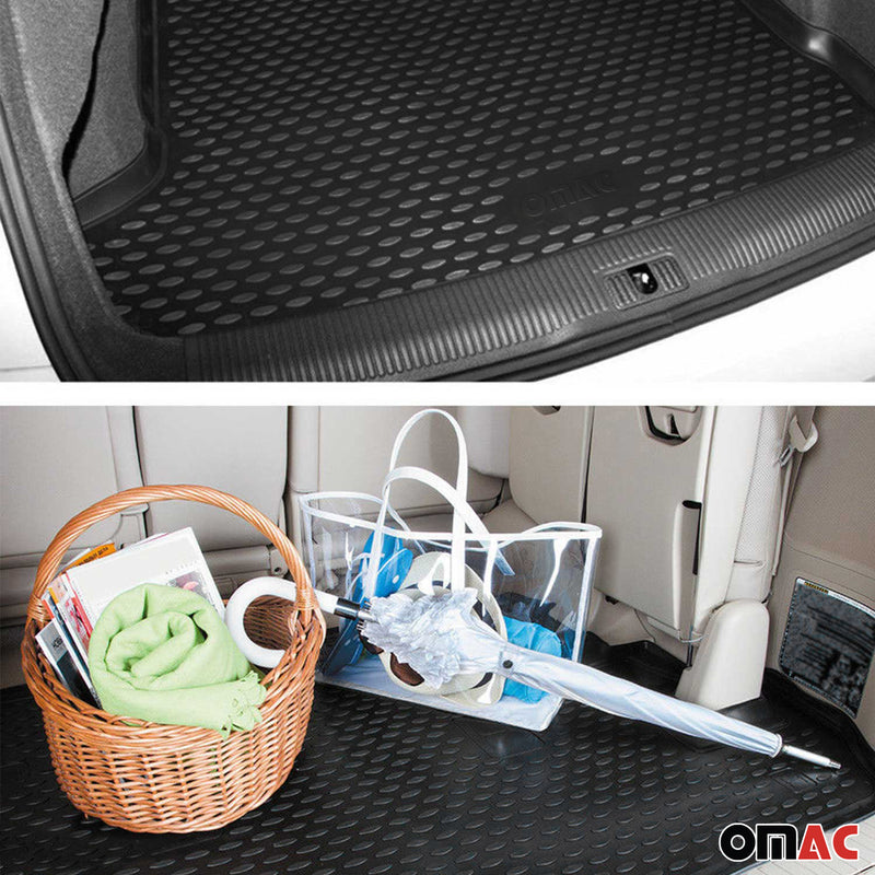 OMAC Cargo Mats Liner for Audi A8 D3 4E Sedan 2002-2010 Black