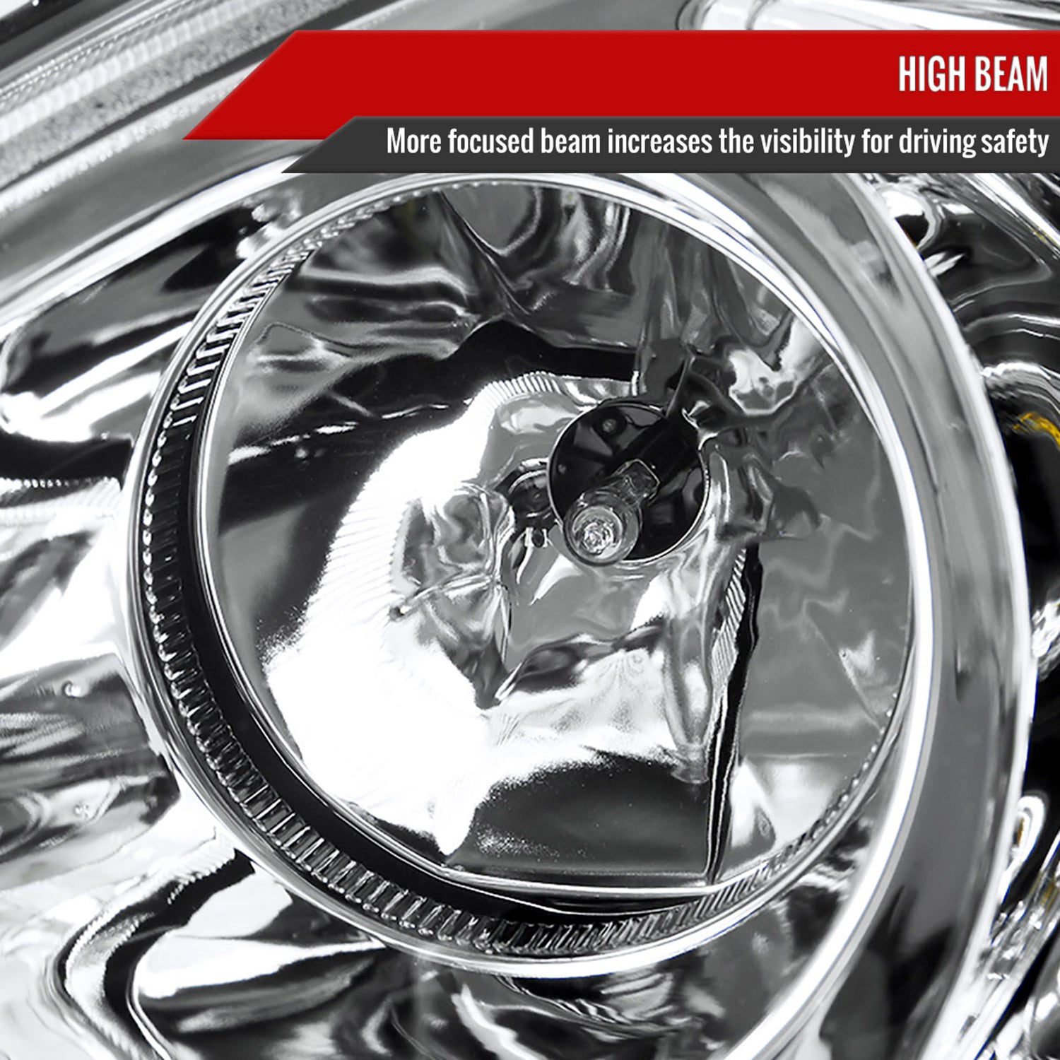 2002-2005 Mercedes Benz W163 ML Class Projector Headlights LED Light Chrome