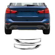 2016-2022 BMW X1 F48 xLine Rear Fog Light Lamp Frame Trim ABS Chrome 2 Pcs