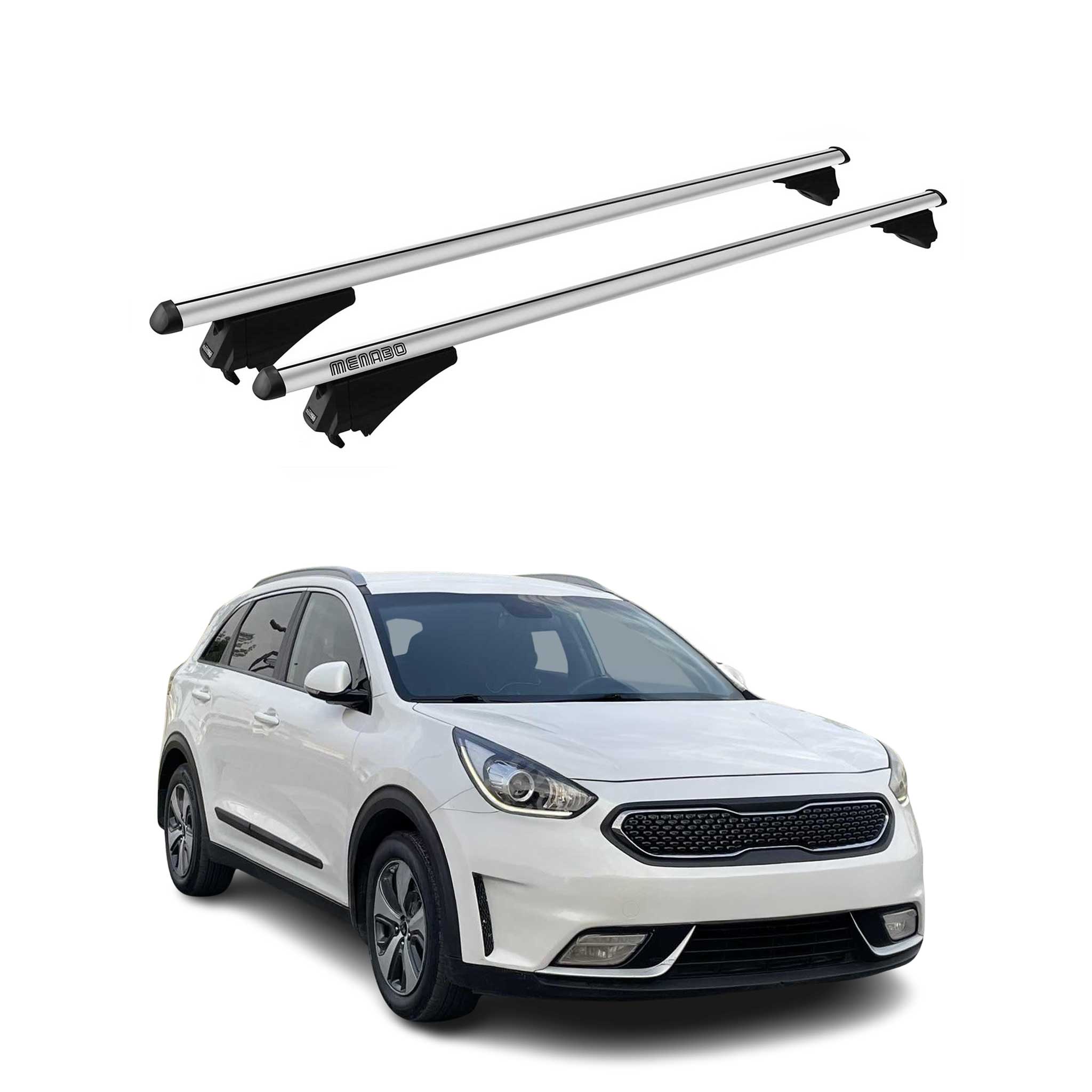 2017-2022 Kia Niro Roof Rack Cross Bars Silver