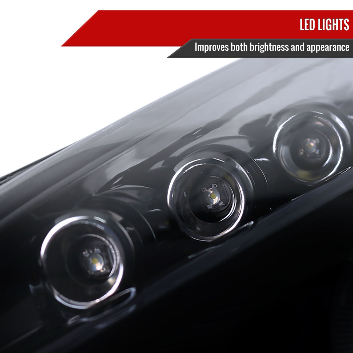 2003-2007 Honda Accord Dual Halo Projector Headlights Glossy Black/Smoke Lens