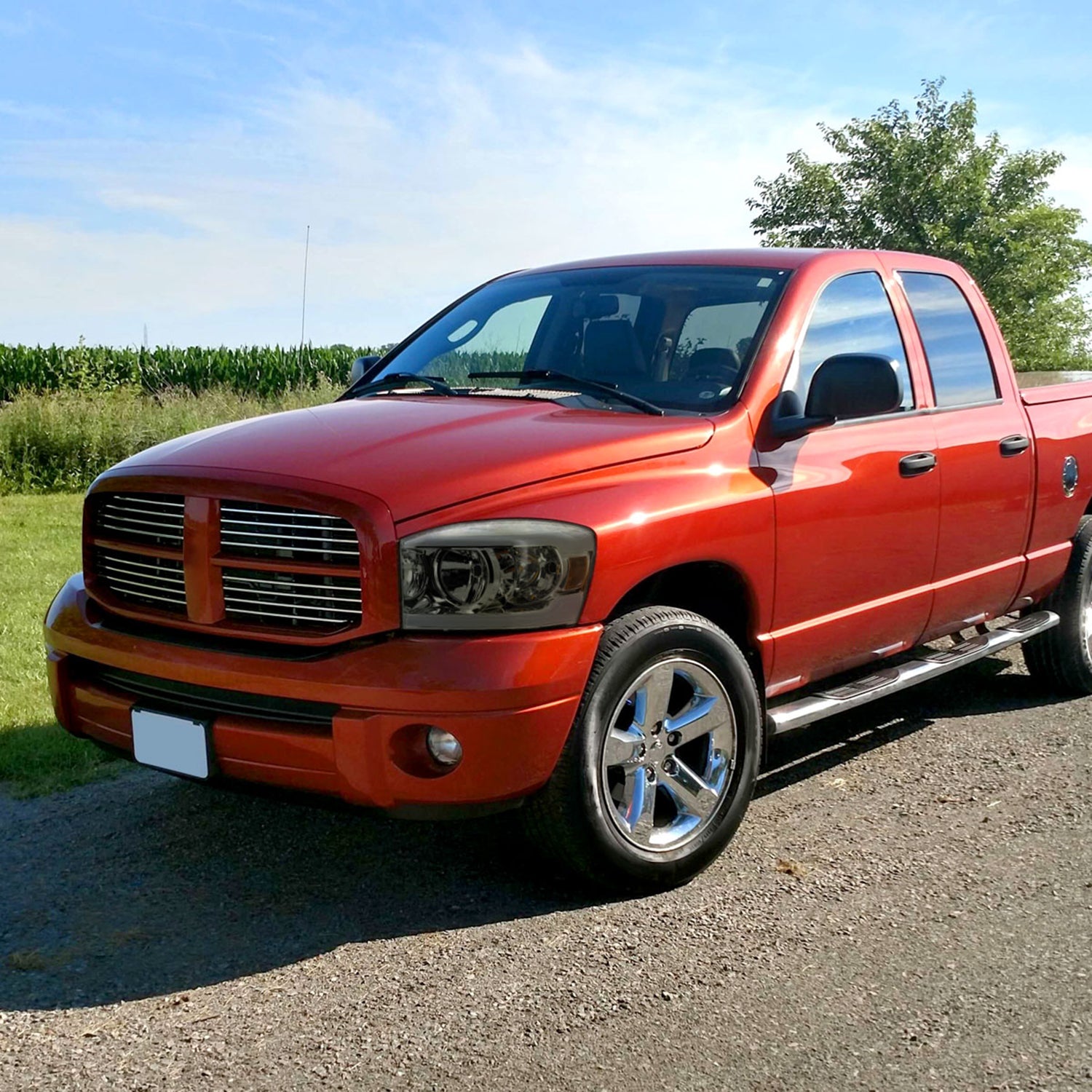2006-2008 Dodge RAM 1500/ RAM 2500 3500 LED Headlights Amber Reflector & Smoke