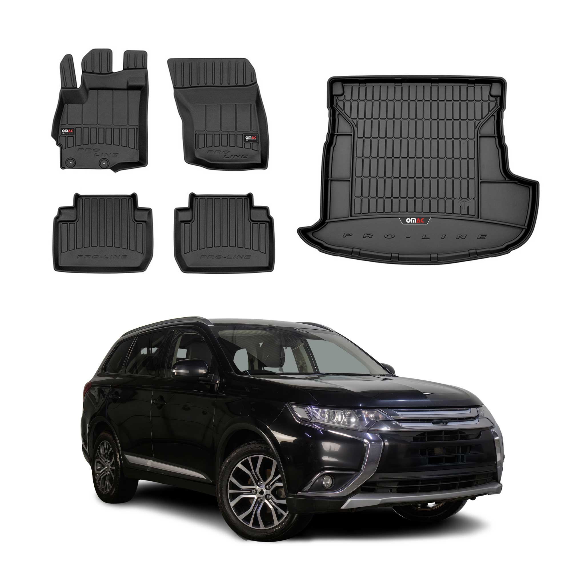 2014-2020 Mitsubishi Outlander Premium Floor Mats & Cargo Liner Full Set All Weather Heavy Duty 5 Seats