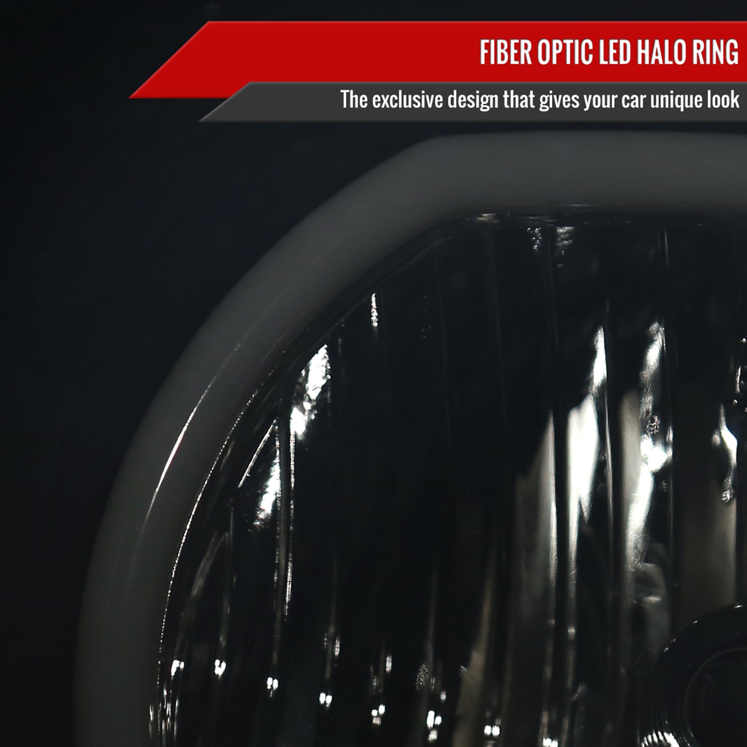 2005-2009 Ford Mustang LED Halo Factory Style Headlights Matte Black/Smoke