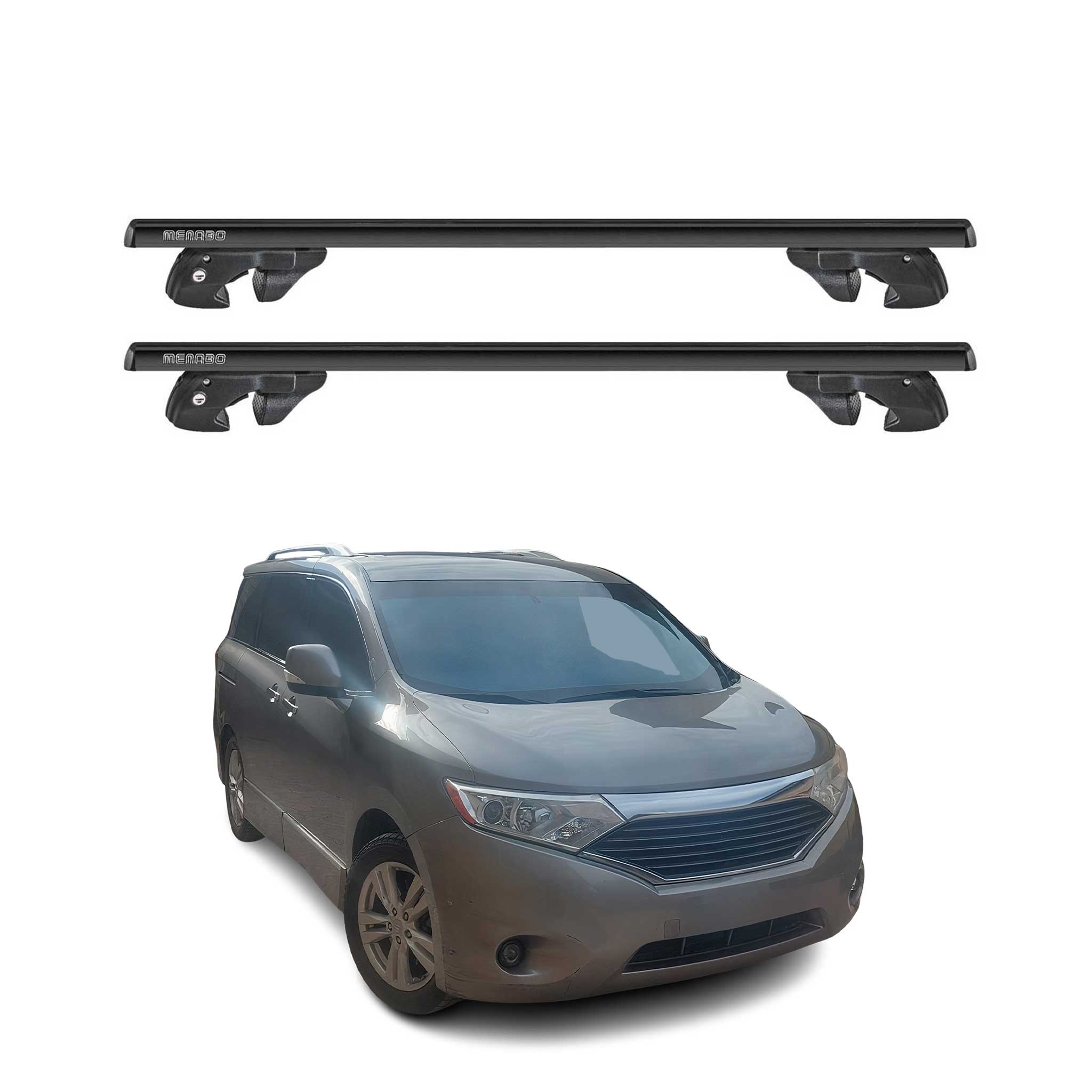 2011-2017 Nissan Quest Roof Rack Cross Bars Black