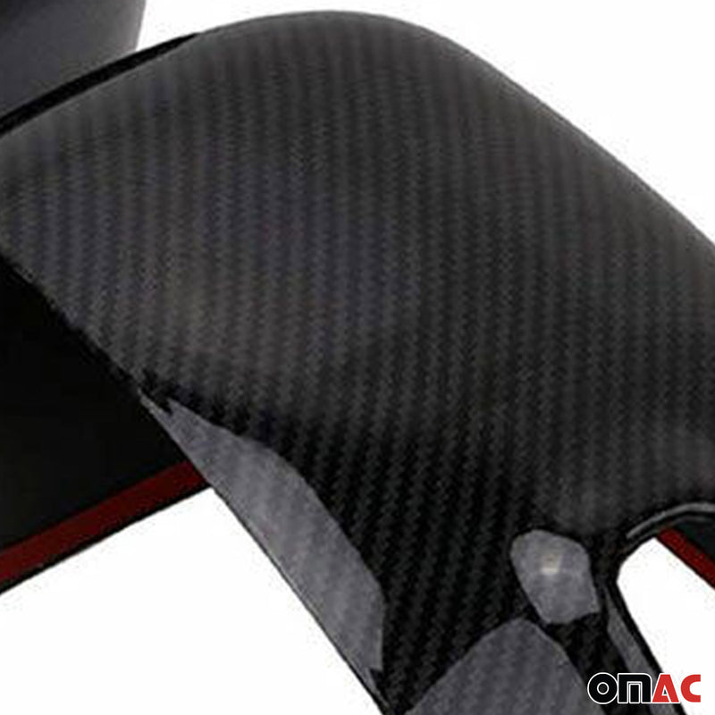 Side Mirror Cover Caps Fits Jeep Renegade 2015-2024 Carbon Fiber Black 2 Pcs