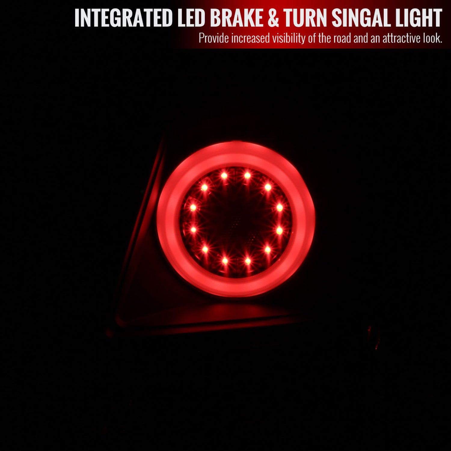 2006-2013 Chevy Impala/ 14-2016 Impala Limited LED Tail Lights Matt Black/Clear