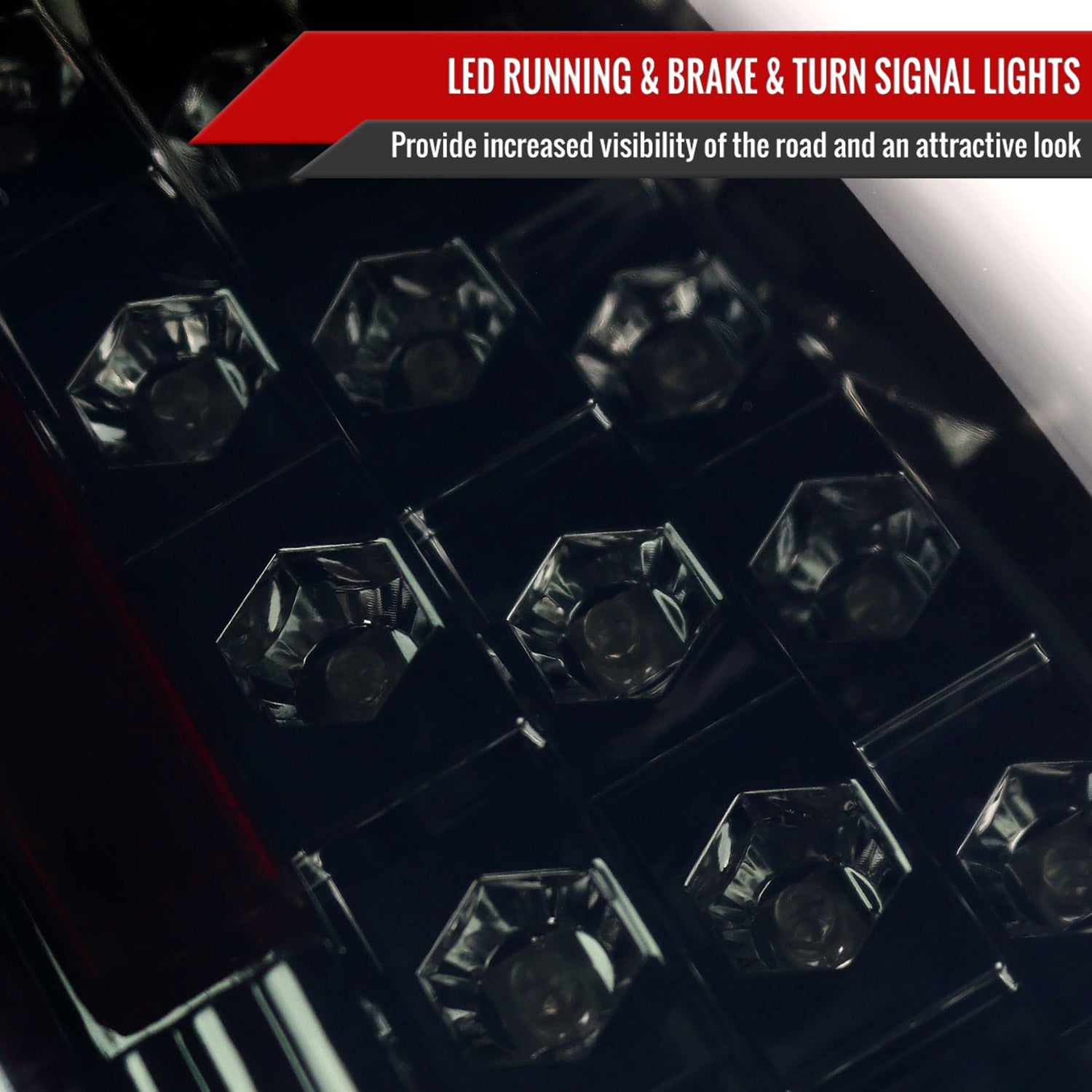 2007-2014 Chevy Silverado LED Tail Lights - OZ Chrome Housing/Smoke Lens