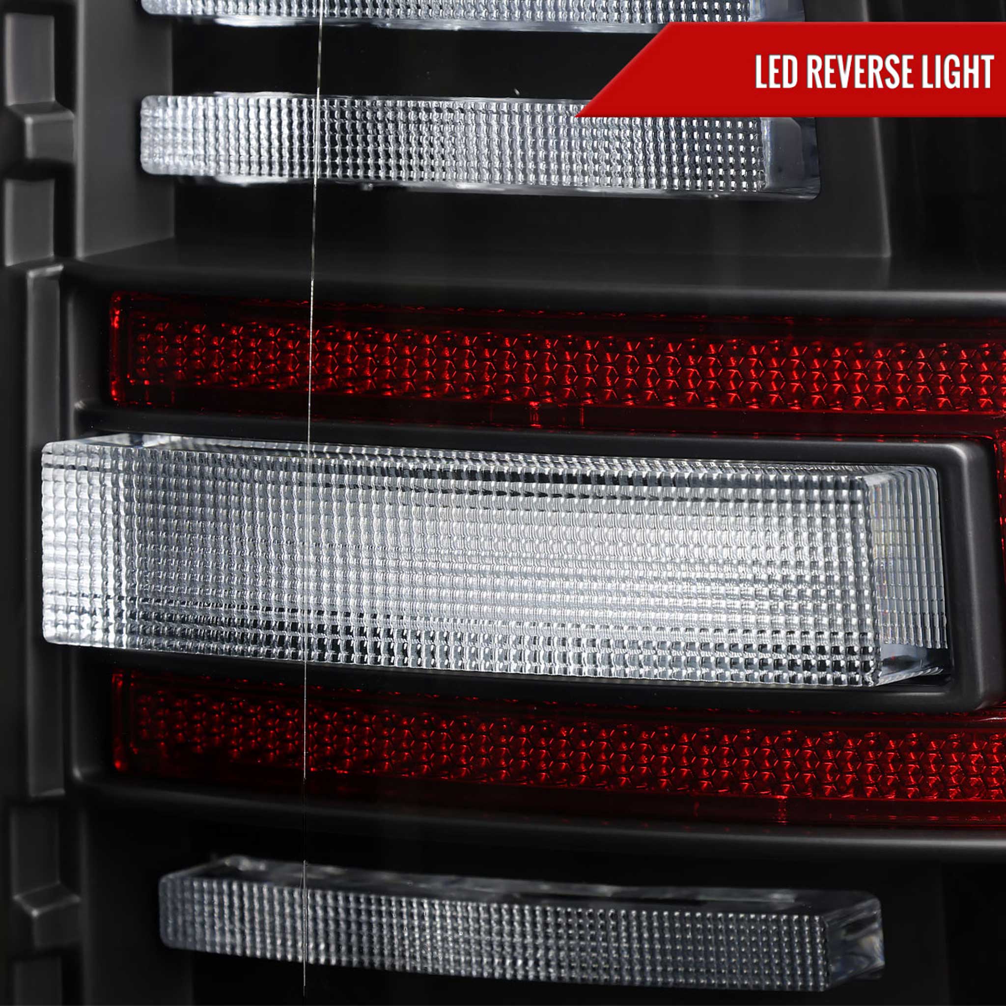 For Dodge RAM 2500/3500 2019-2024 Red LED Bar Sequential Signal Tail Lights Black Housing Clear Lens