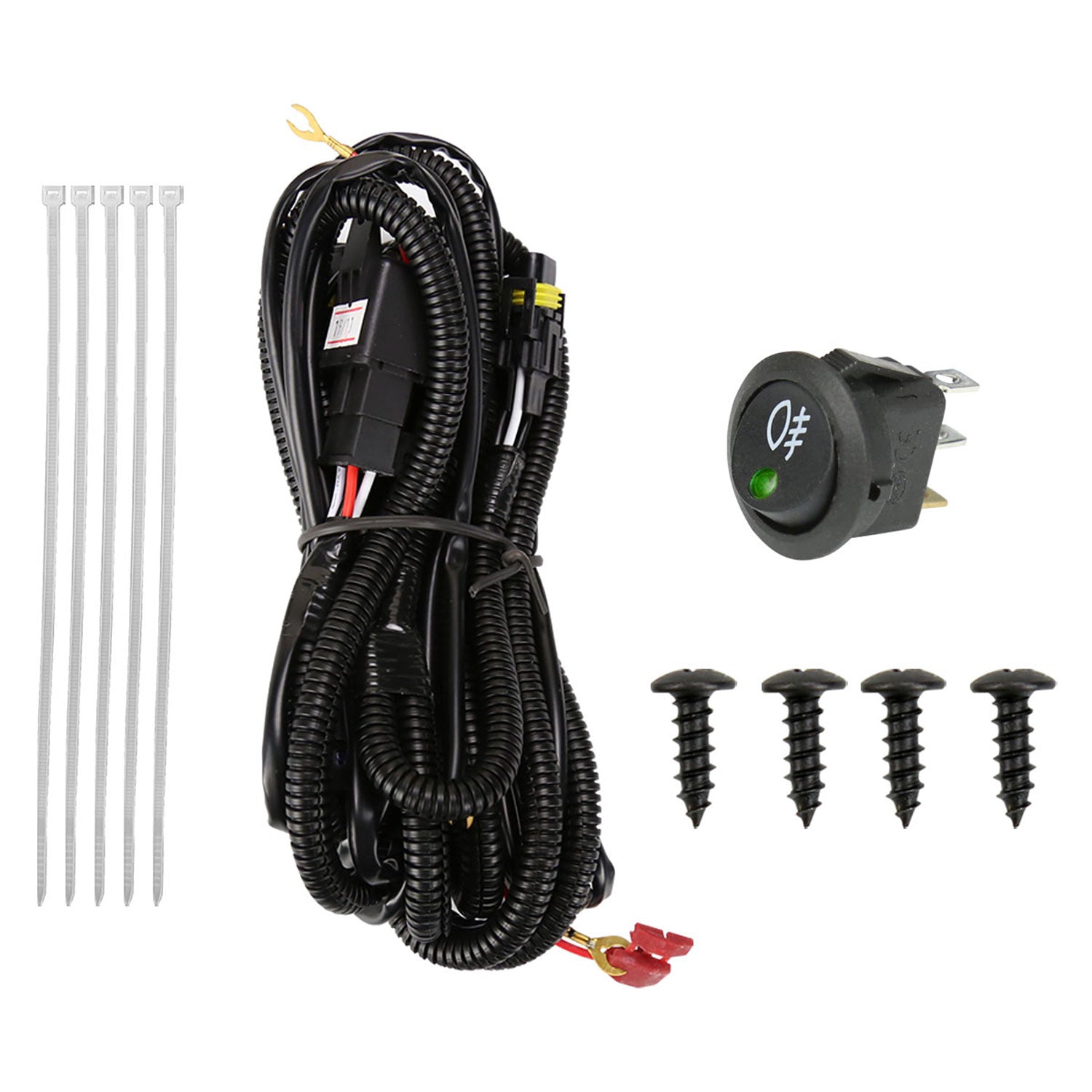 2017-2018 Ford Fusion LED Fog Lights Kit Chrome Housing/Clear Lens