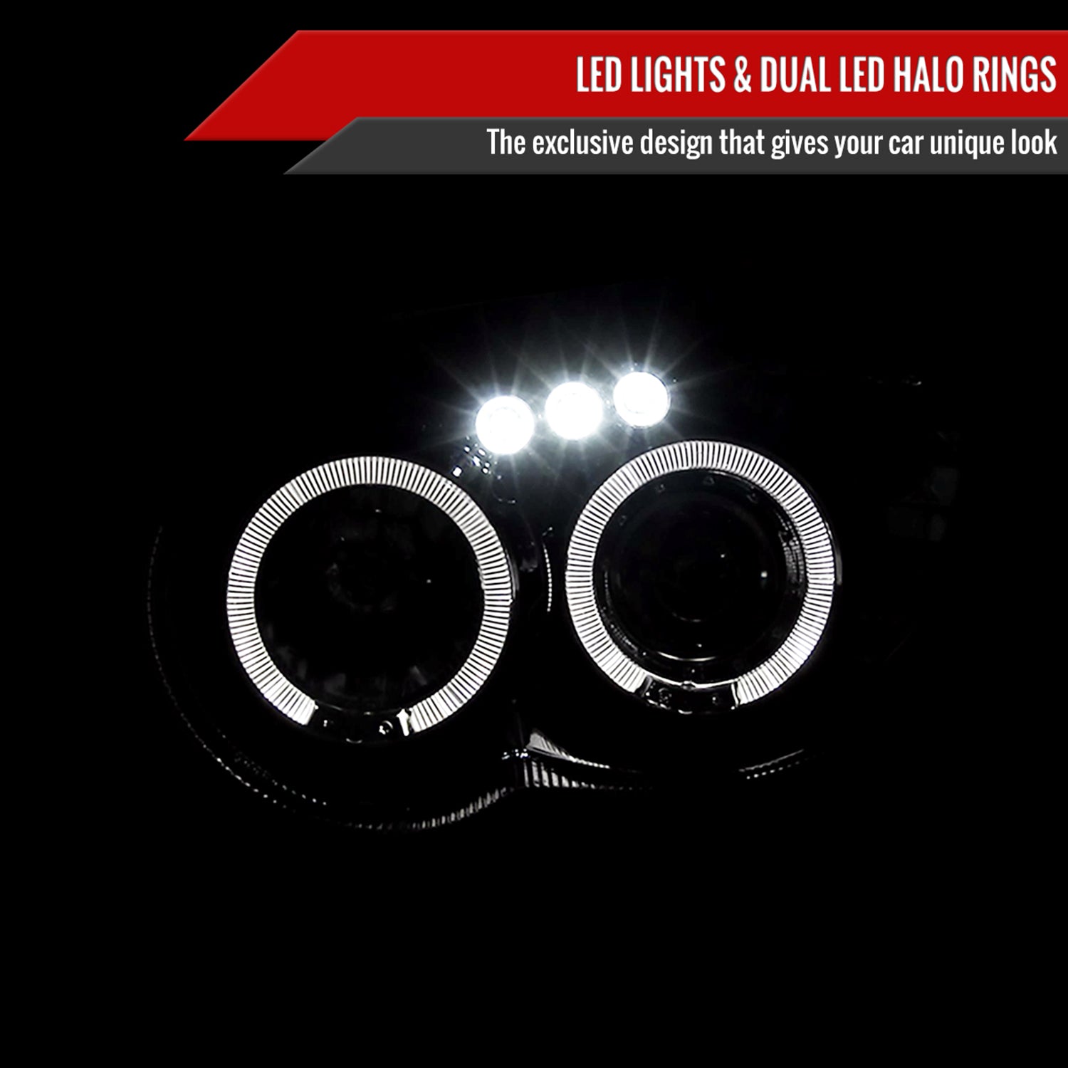 2004-2005 Subaru Impreza WRX/STI Outback Dual Halo Projector Headlights Smoke