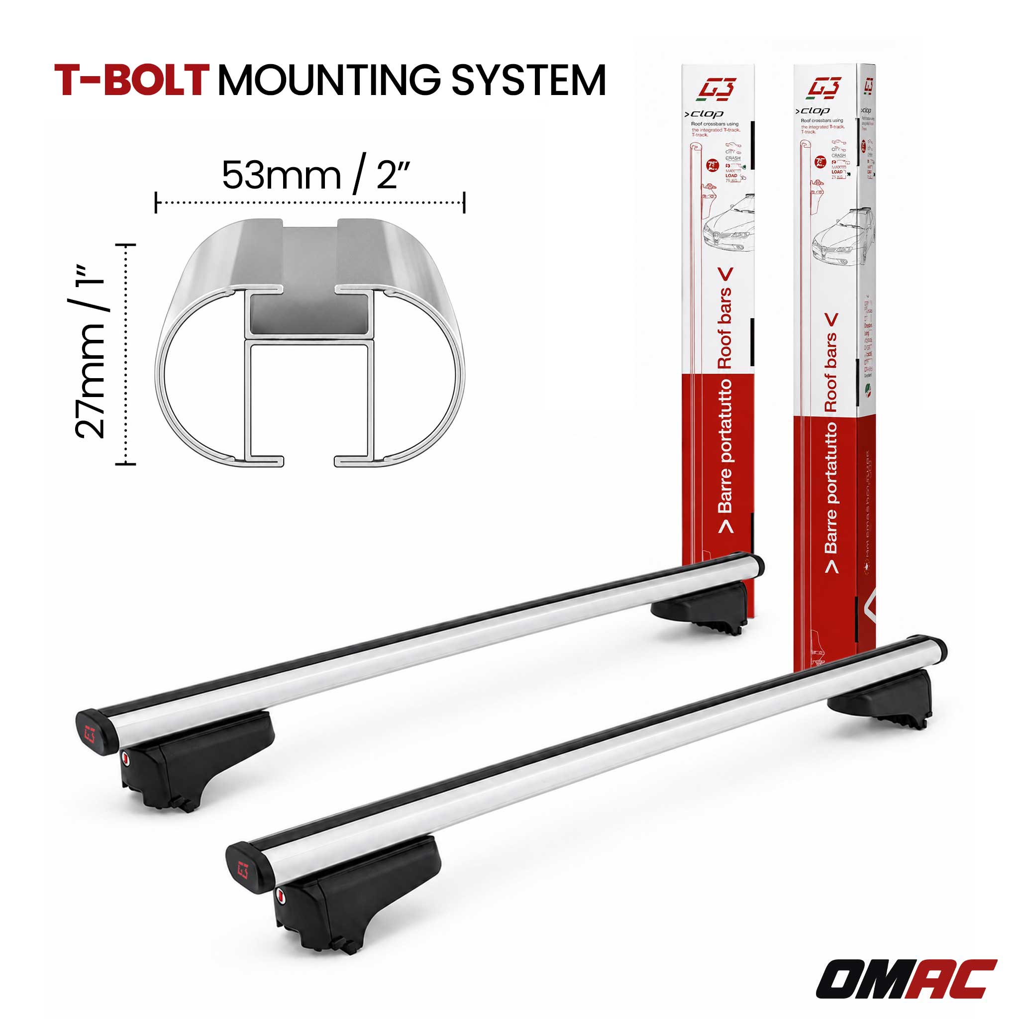 G3 Roof Racks for Buick Encore 2013-2022 Aluminium Lockable 165Lbs Gray
