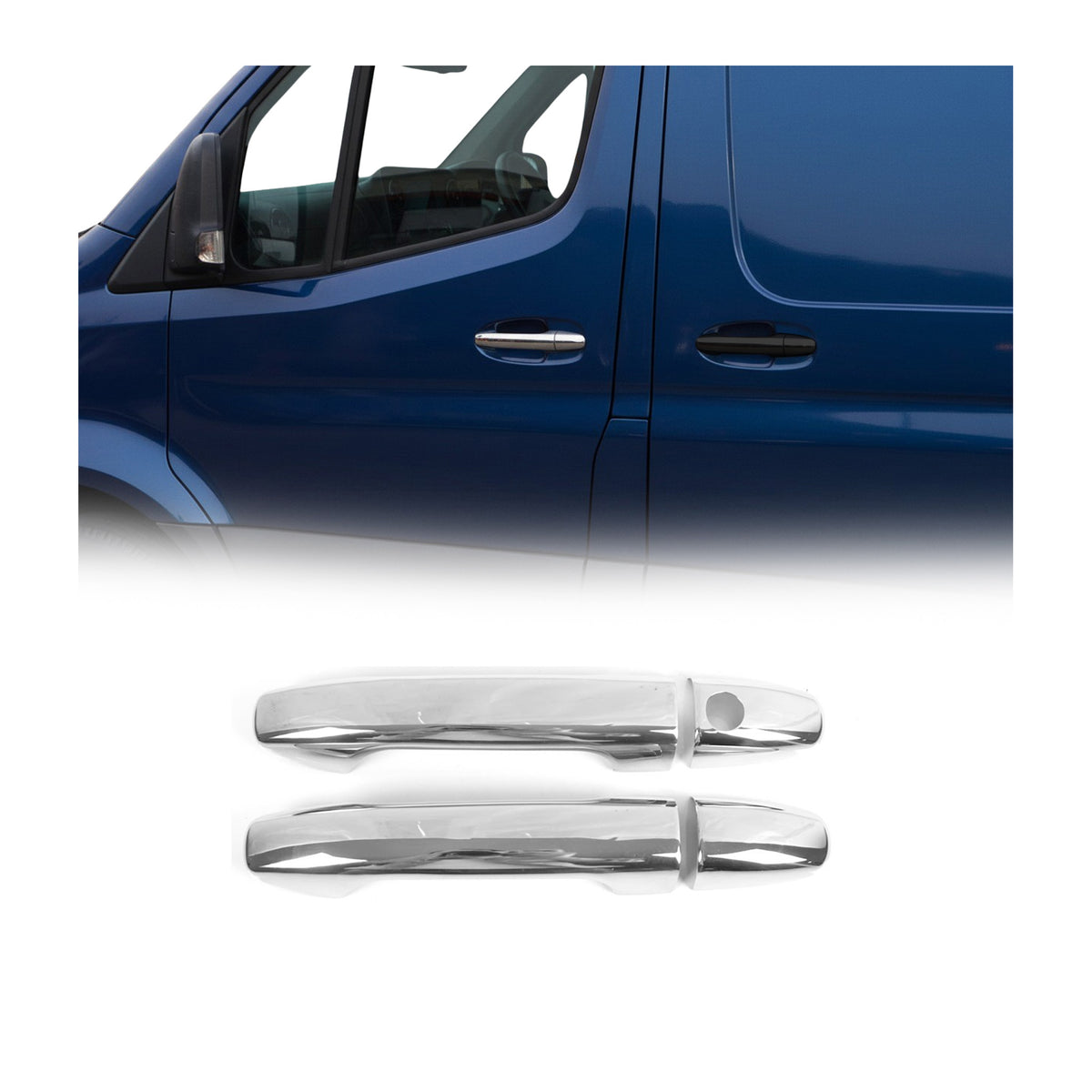 2019-2026 Mercedes Sprinter W907 910 Door Handle Cover Protector Stainless Steel 2 Door 4 Pcs
