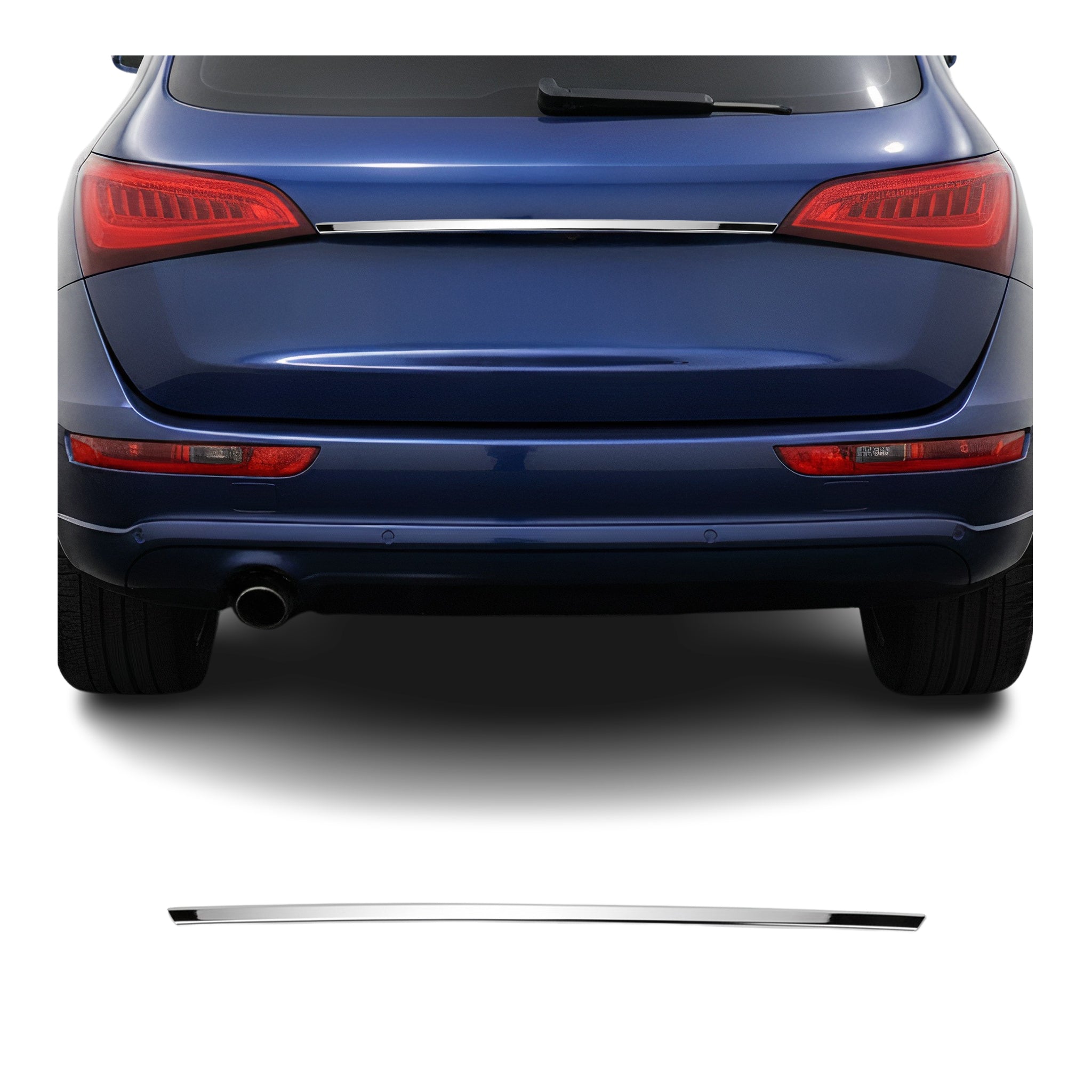 2009-2016 Audi Q5 SQ5 8R 1.gen Rear Trunk Lid Molding Trim Stainless Steel